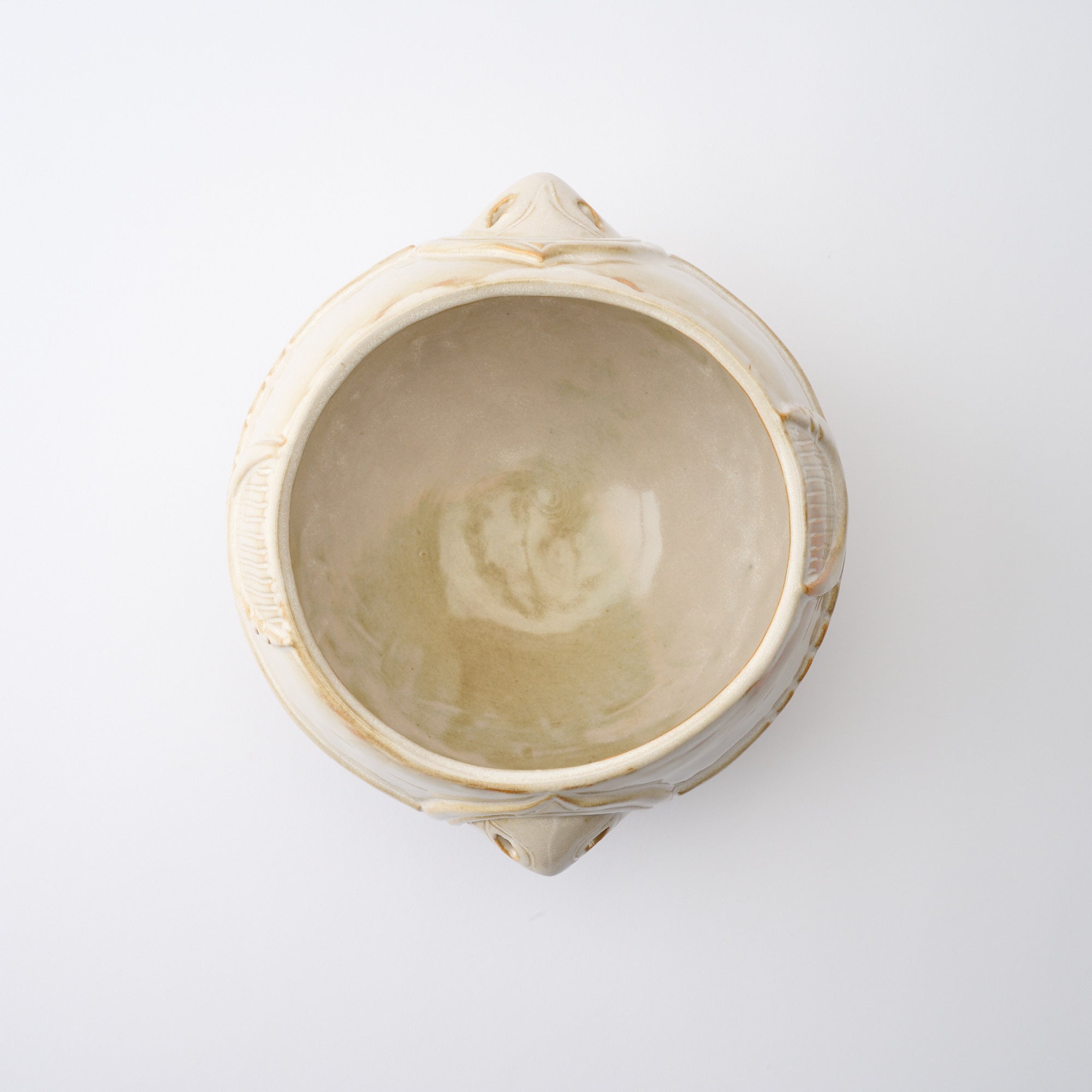 Taido White Jomon Cachepot