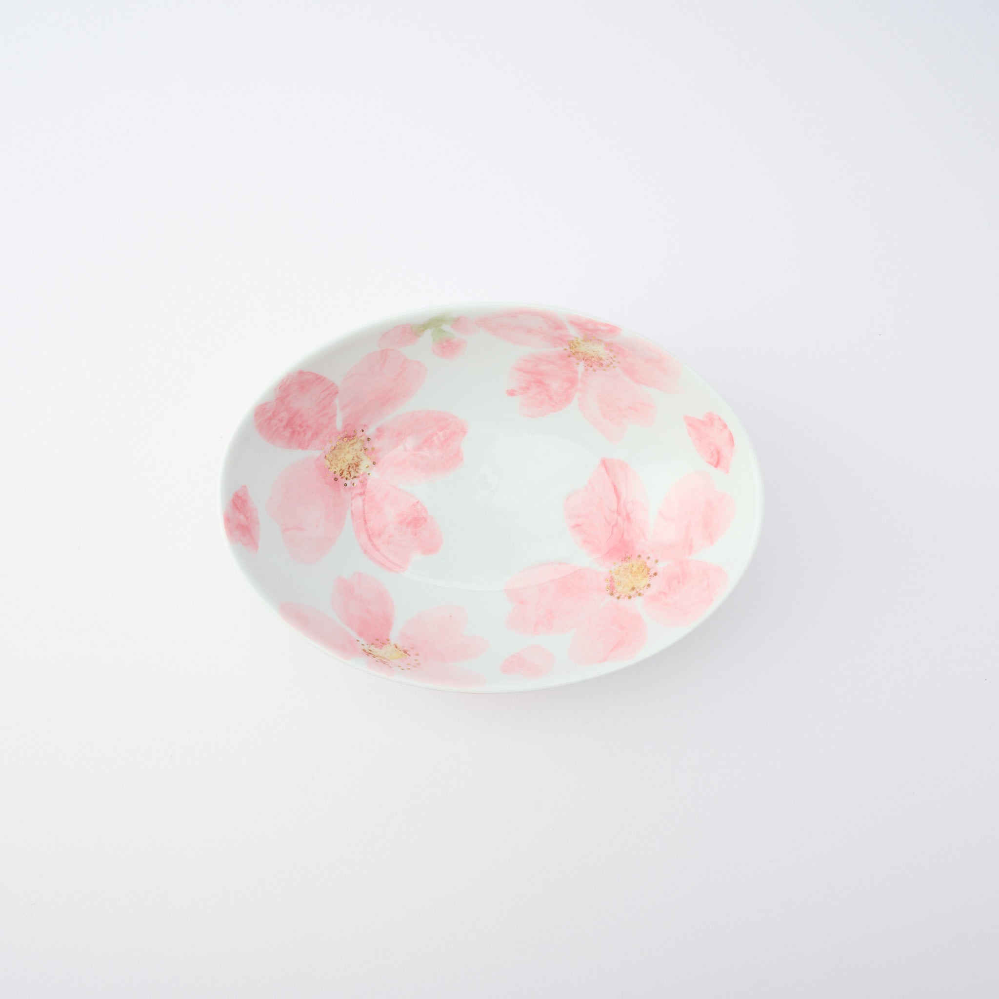 Blossoming Sakura Oval Large Bowl
