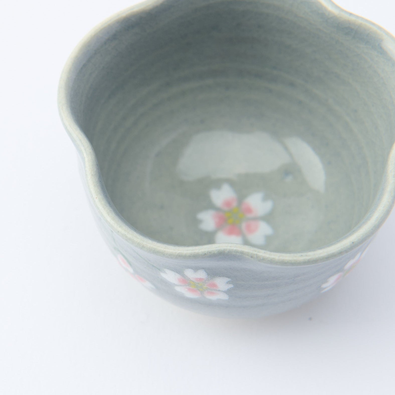 Floating Sakura Japanese Teacup
