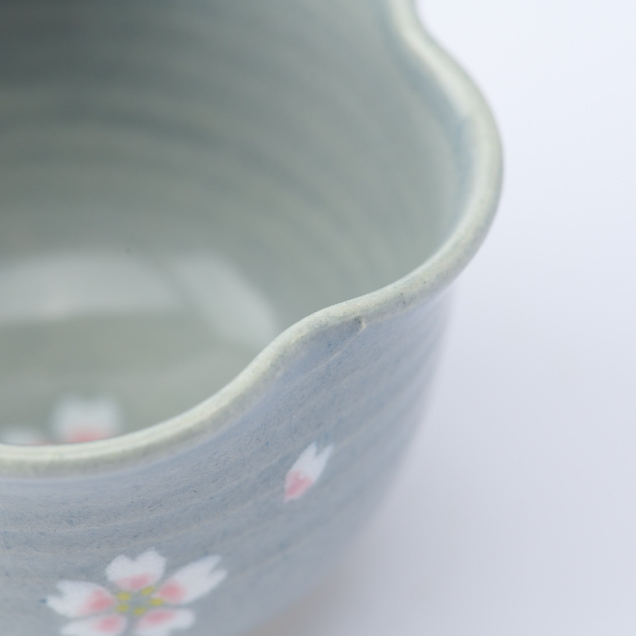 Floating Sakura Japanese Teacup