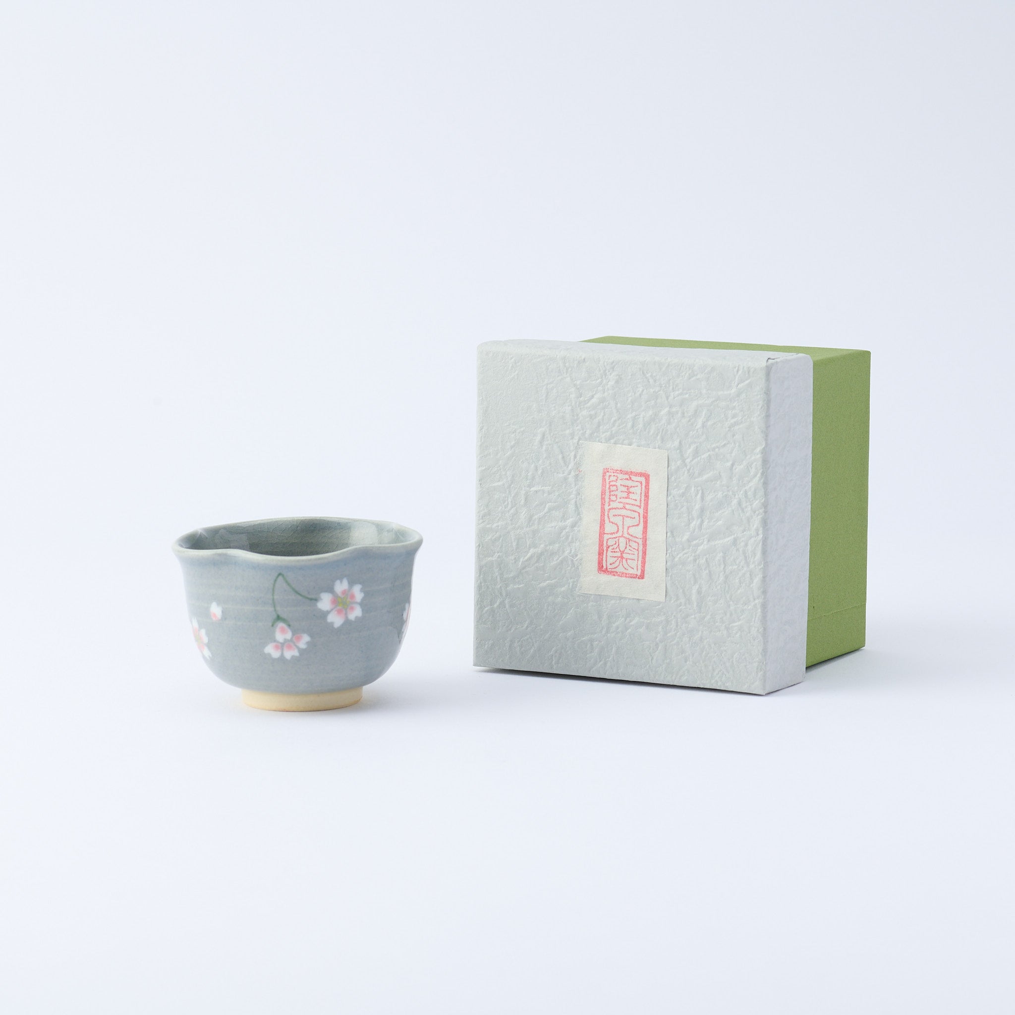 Floating Sakura Japanese Teacup
