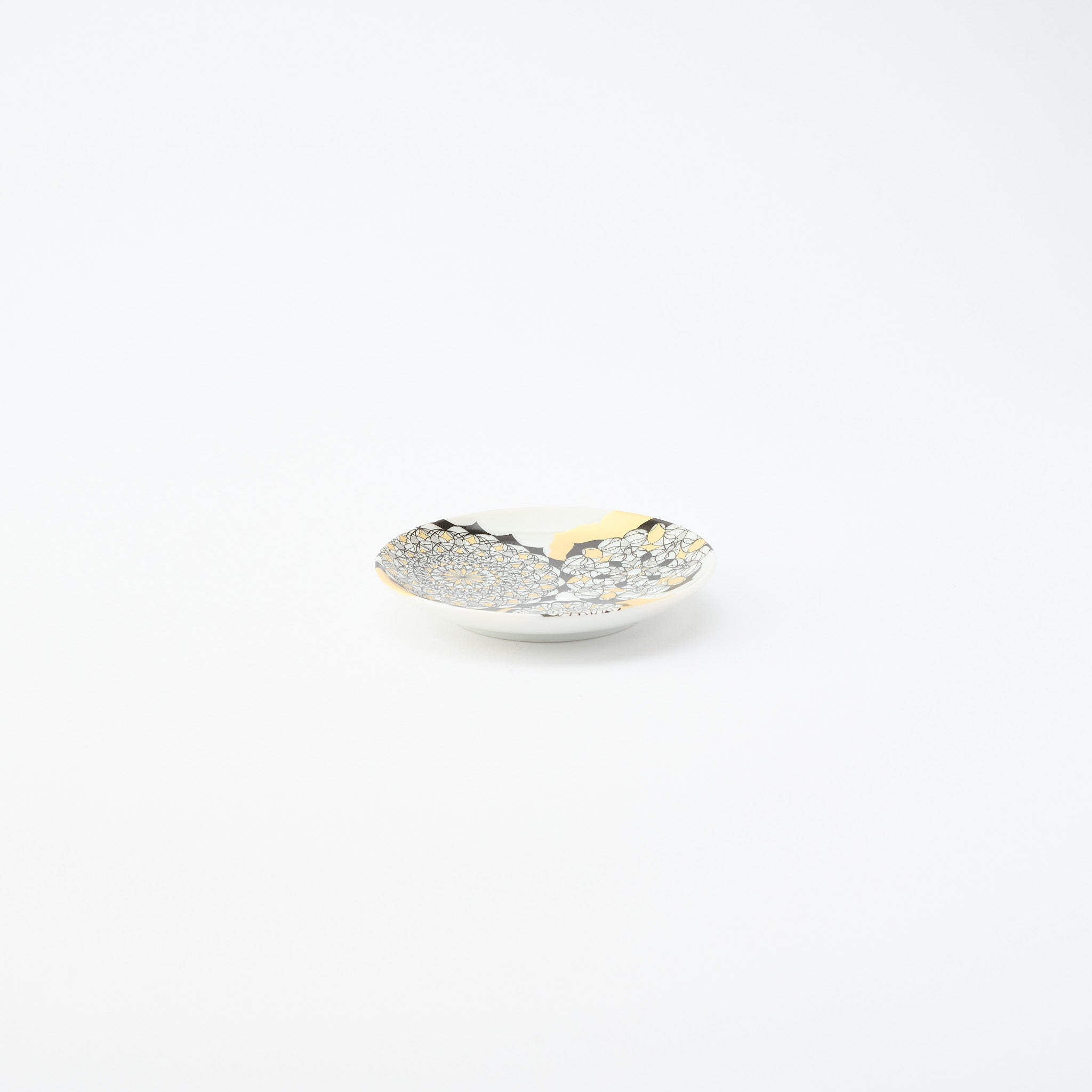 Kutani Art Colorful Saibyo Sauce Plate