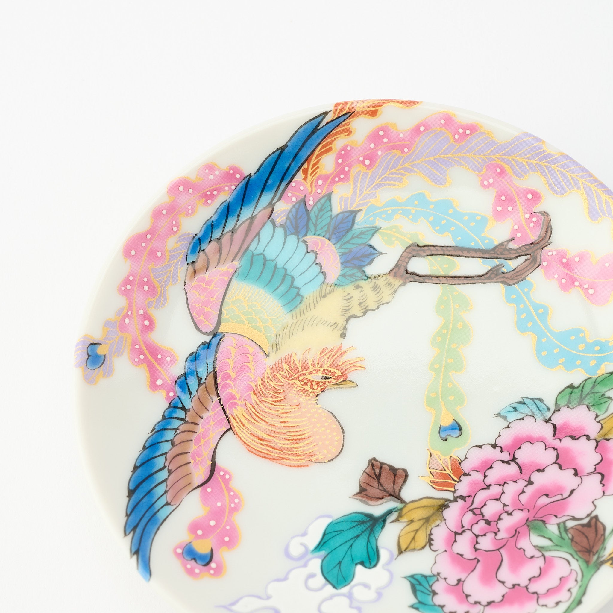 Kutani Art Auspicious Motifs Sauce Plate