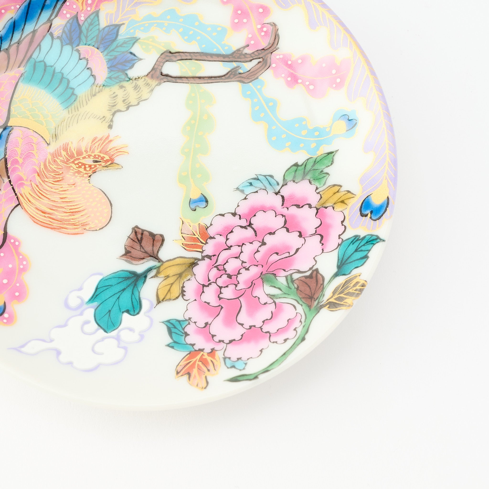 Kutani Art Auspicious Motifs Sauce Plate