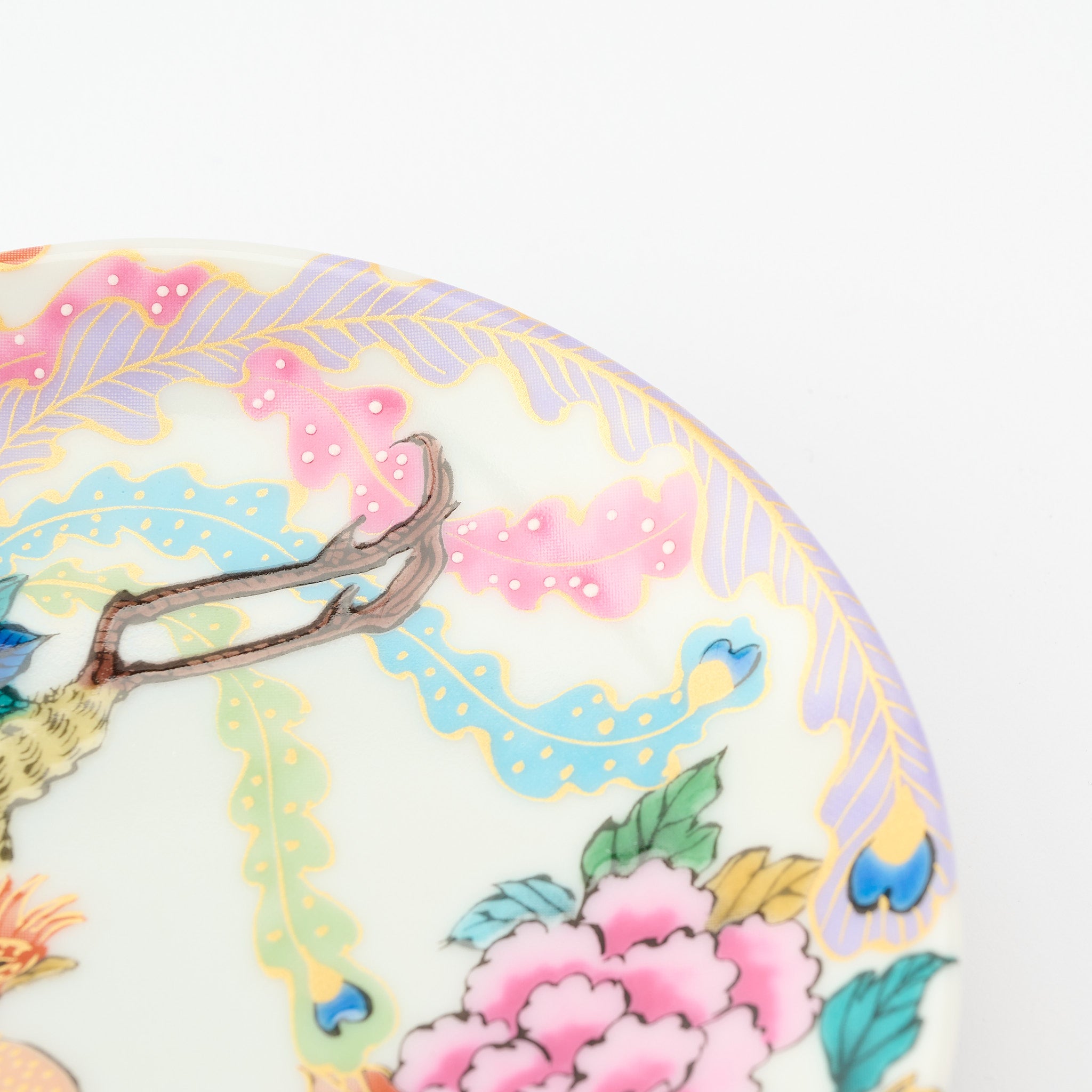 Kutani Art Auspicious Motifs Sauce Plate