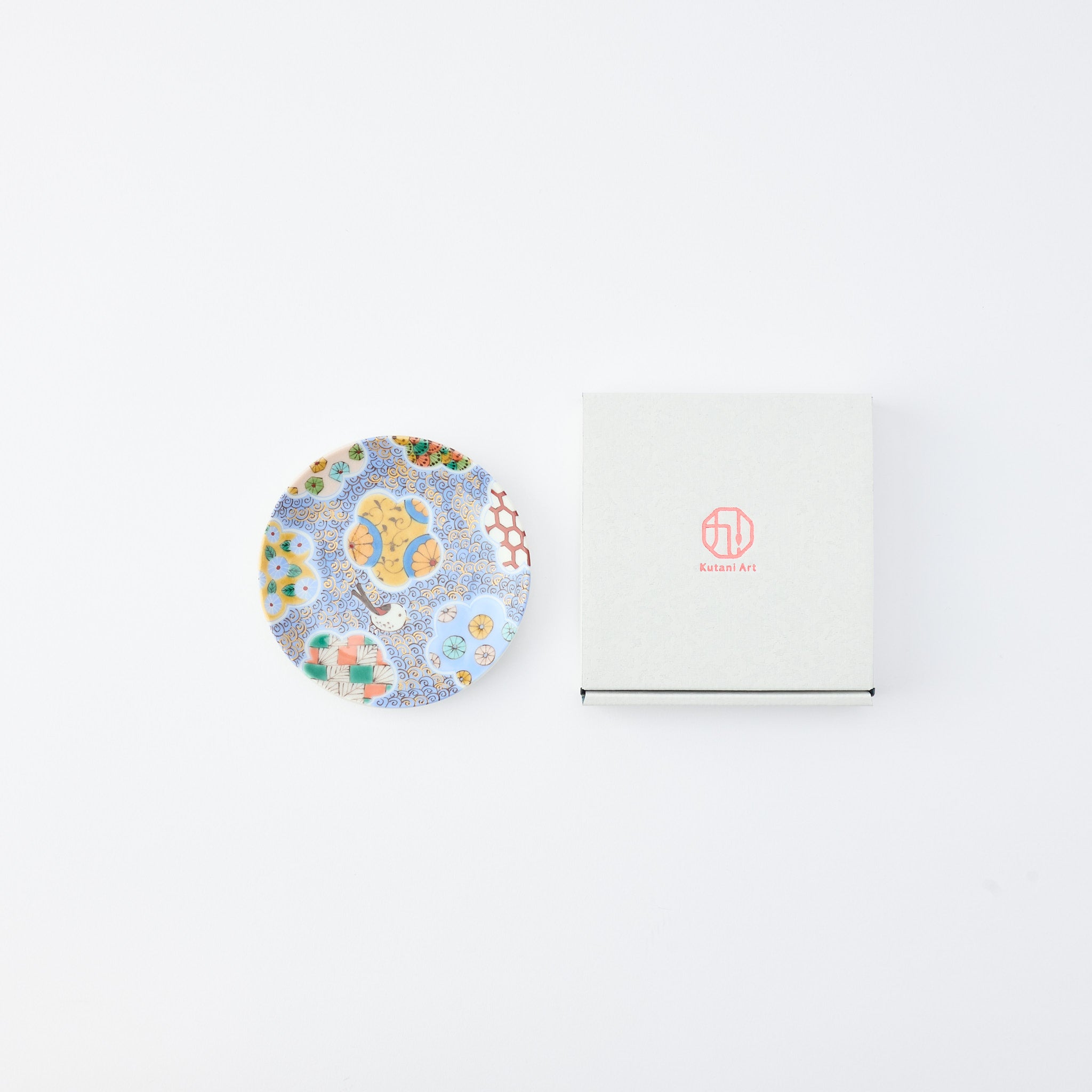 Kutani Art Blumen-Soßenteller