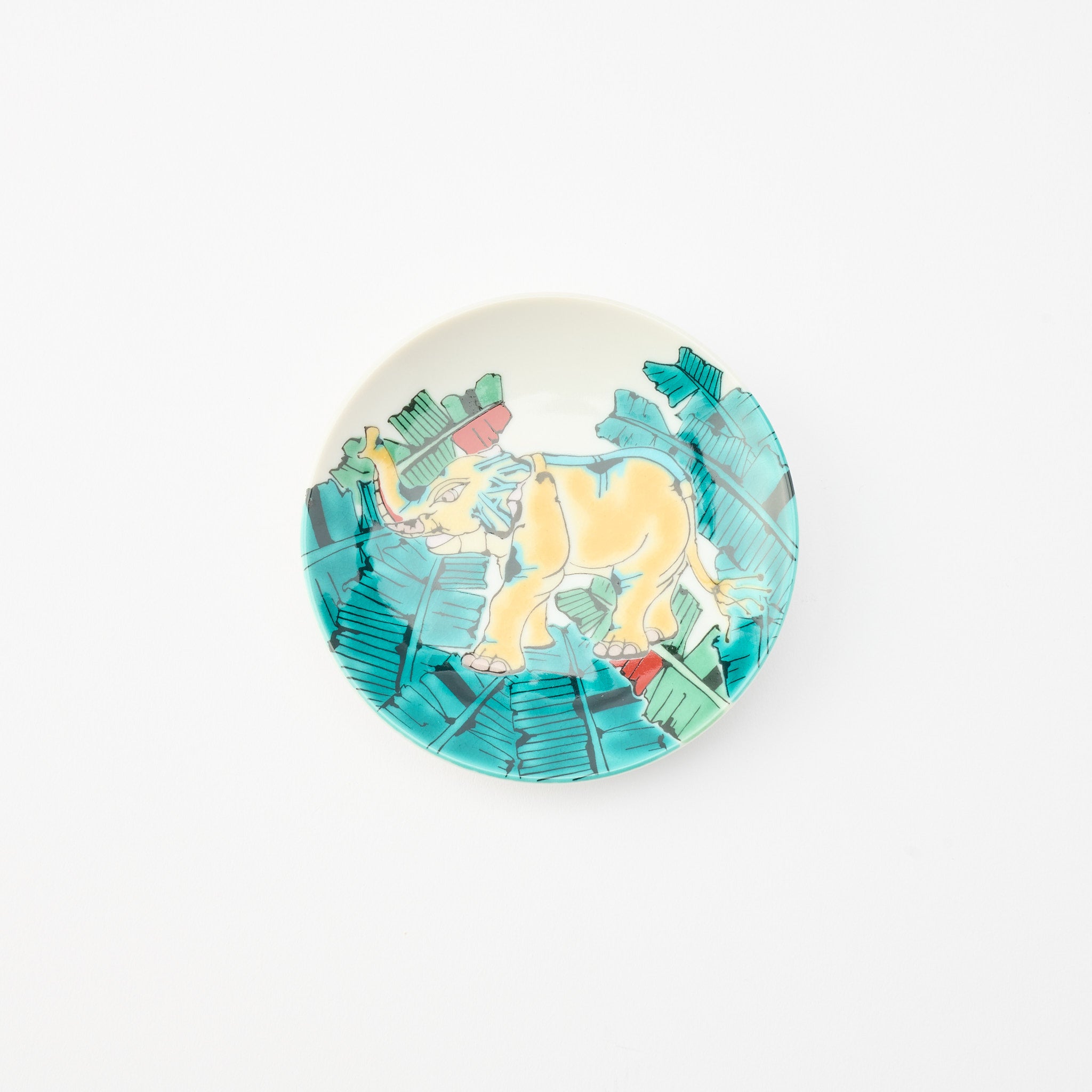 Kutani Art Auspicious Motifs Sauce Plate