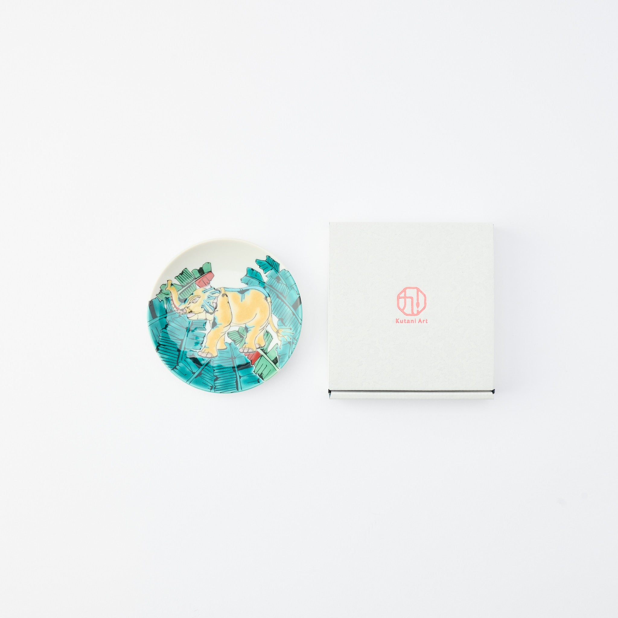 Kutani Art Auspicious Motifs Sauce Plate