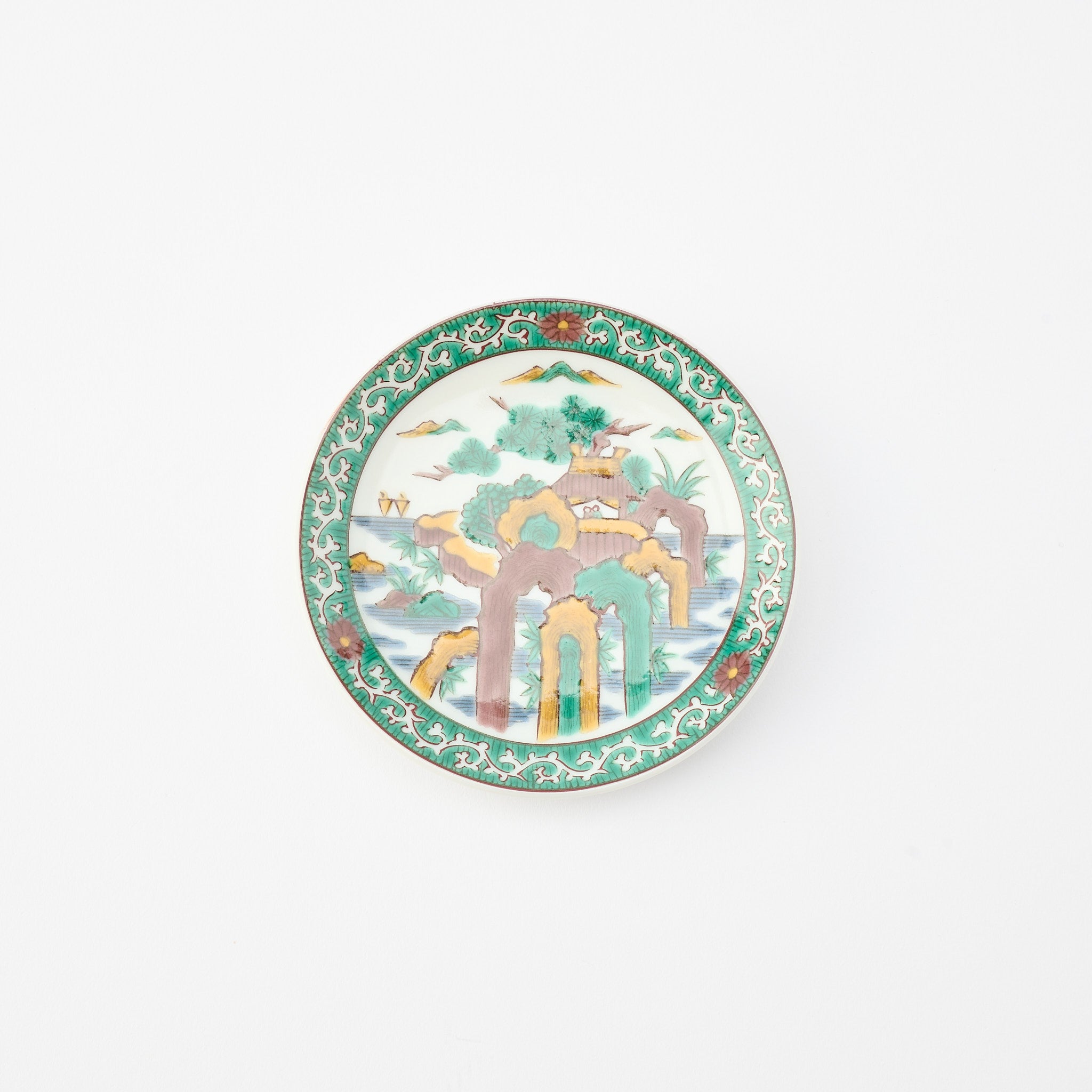 Kutani Art Heritage Designs Sauce Plate