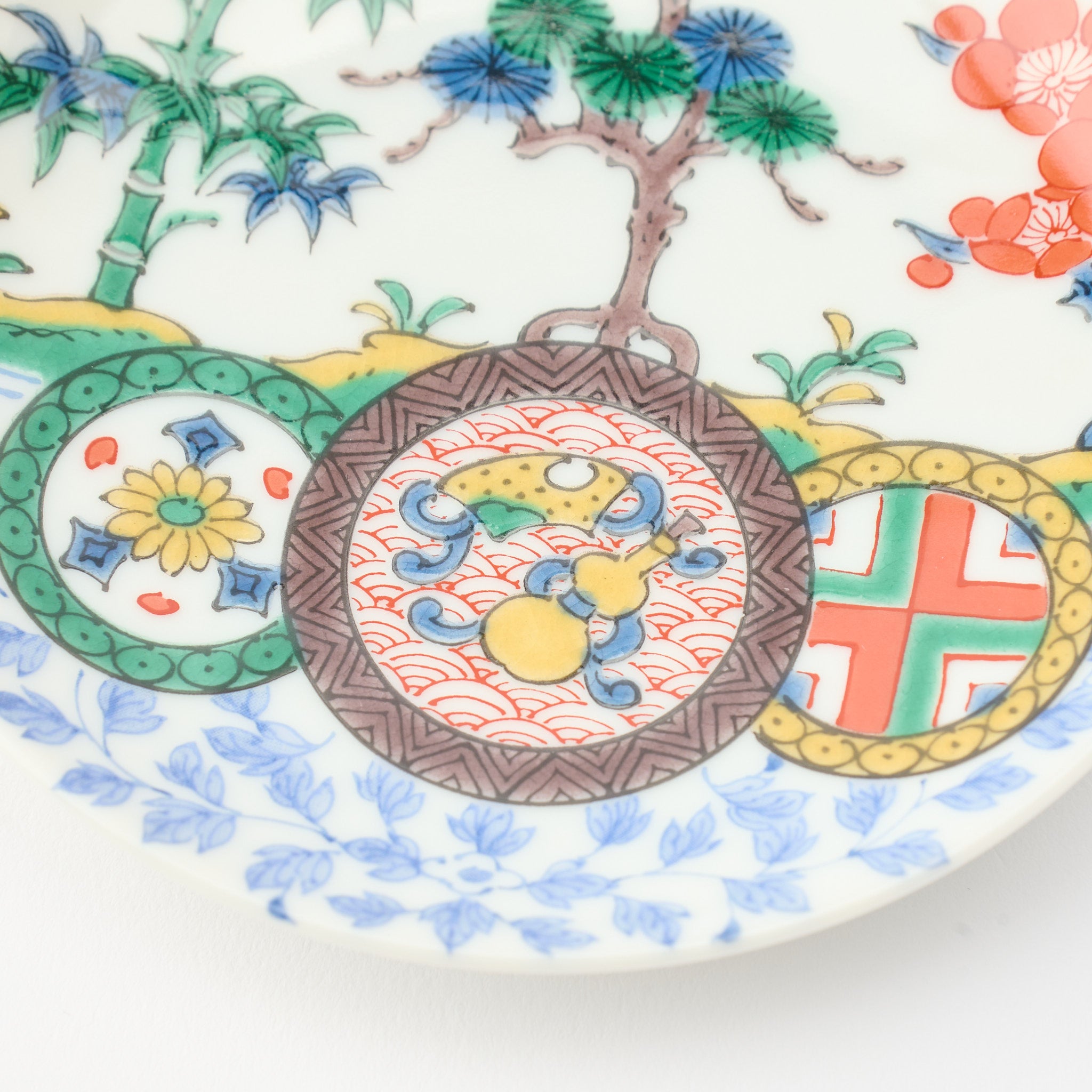 Kutani Art Heritage Designs Sauce Plate