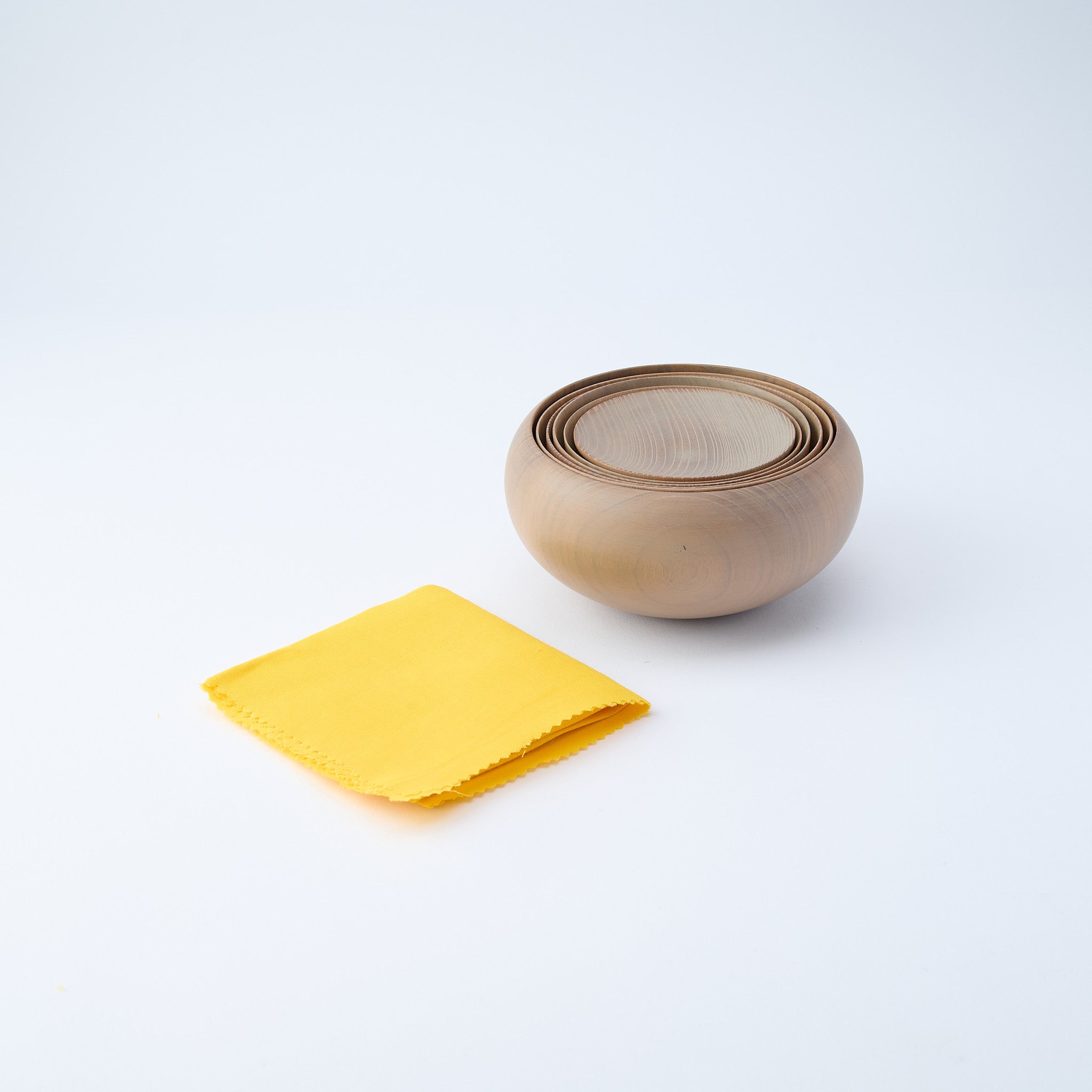 White Matte Wipe-Lacquer Finish Oryoki Bowl Set