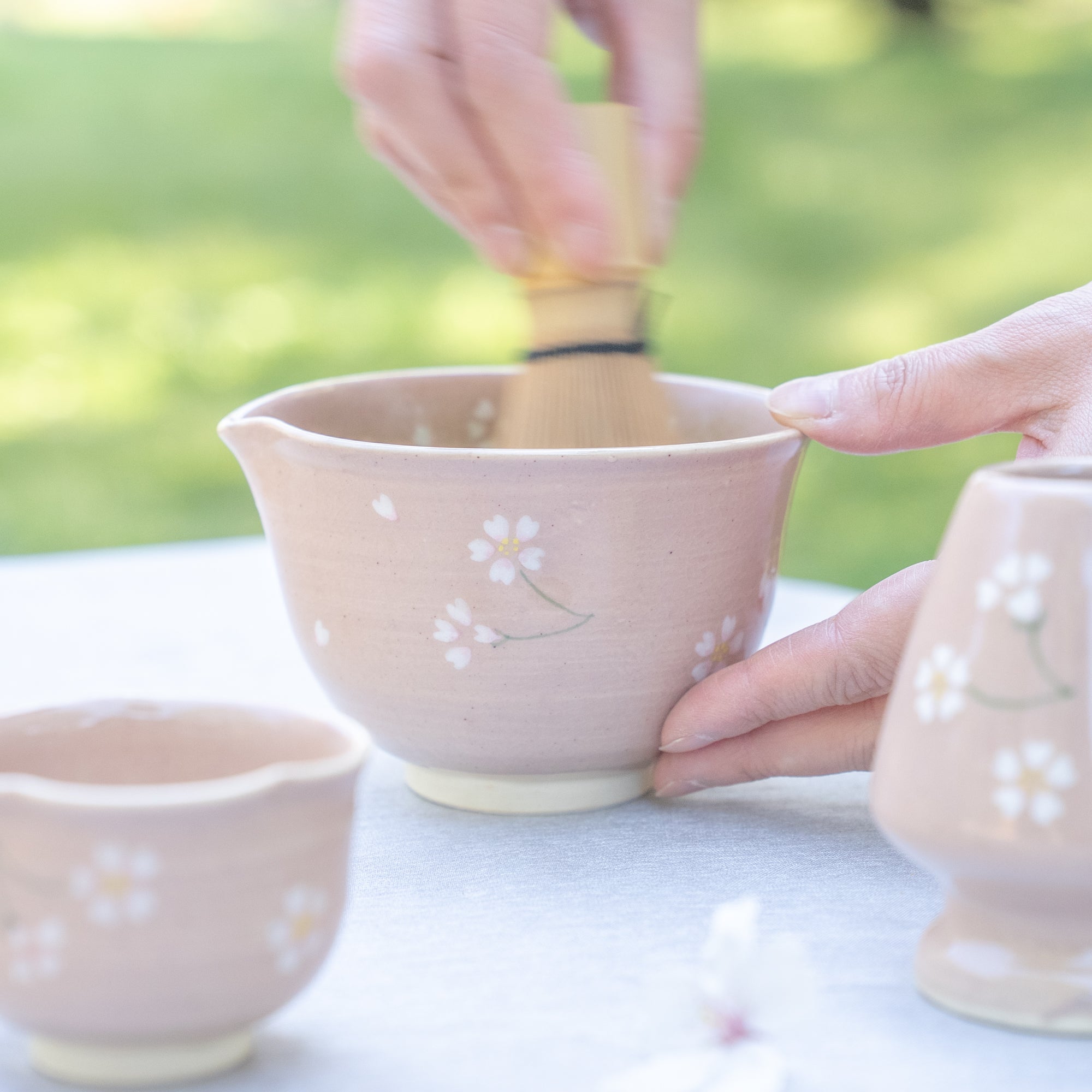 Floating Sakura Matcha Bowl