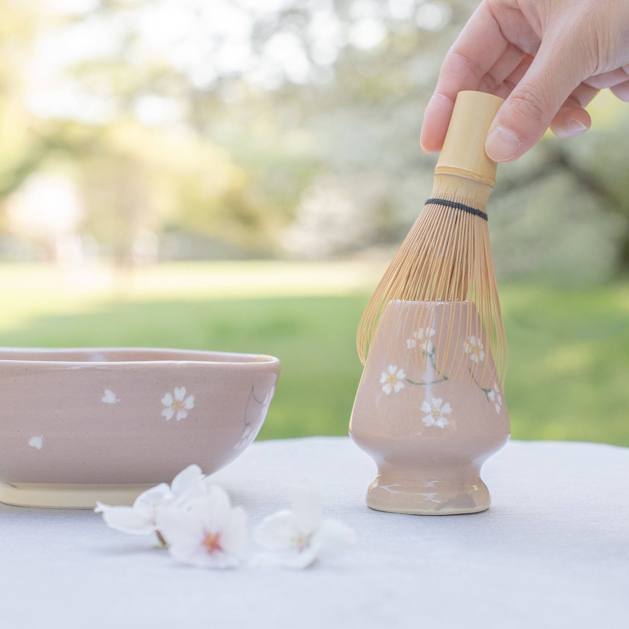 Floating Sakura Matcha Whisk Holder