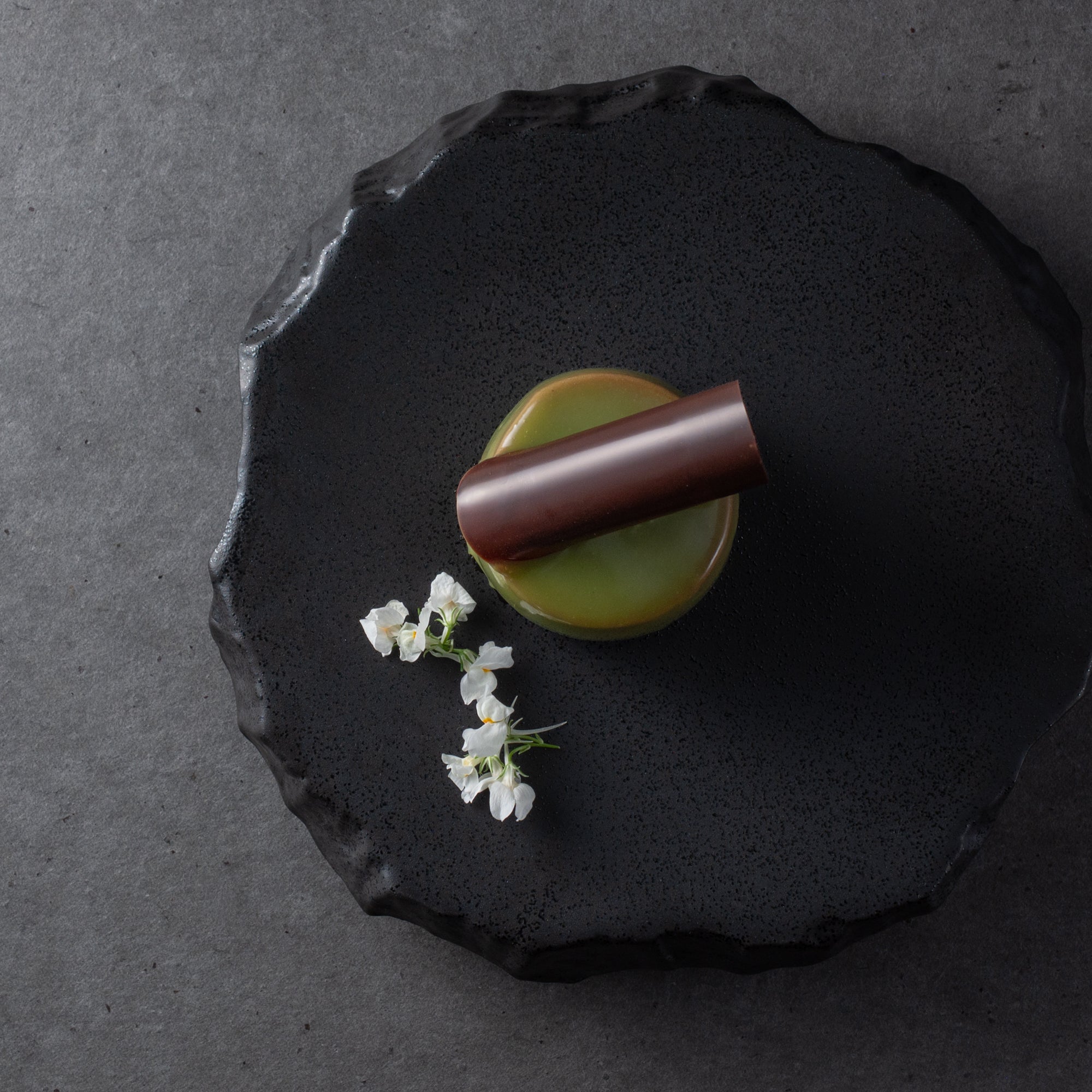 Black Crystal Rock Dinner Plate