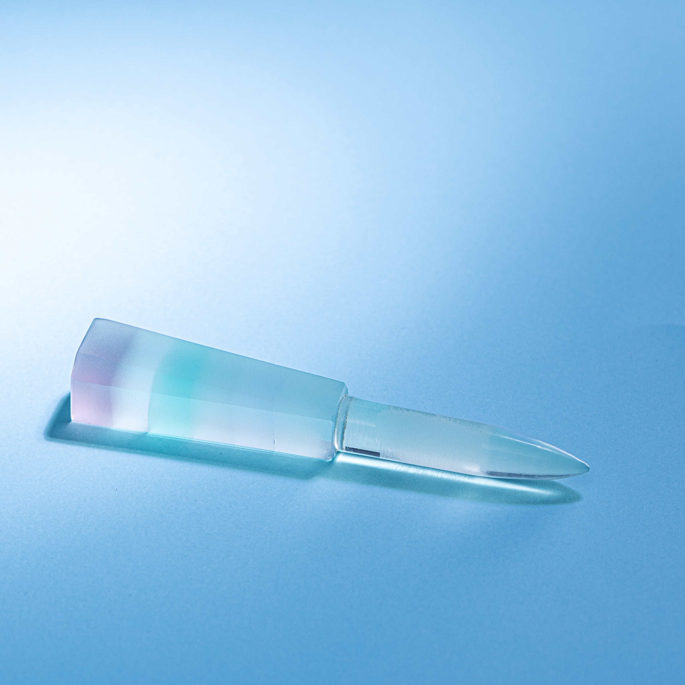 Erinnerungen an die Farben des Ozeans Blau Parfümflasche