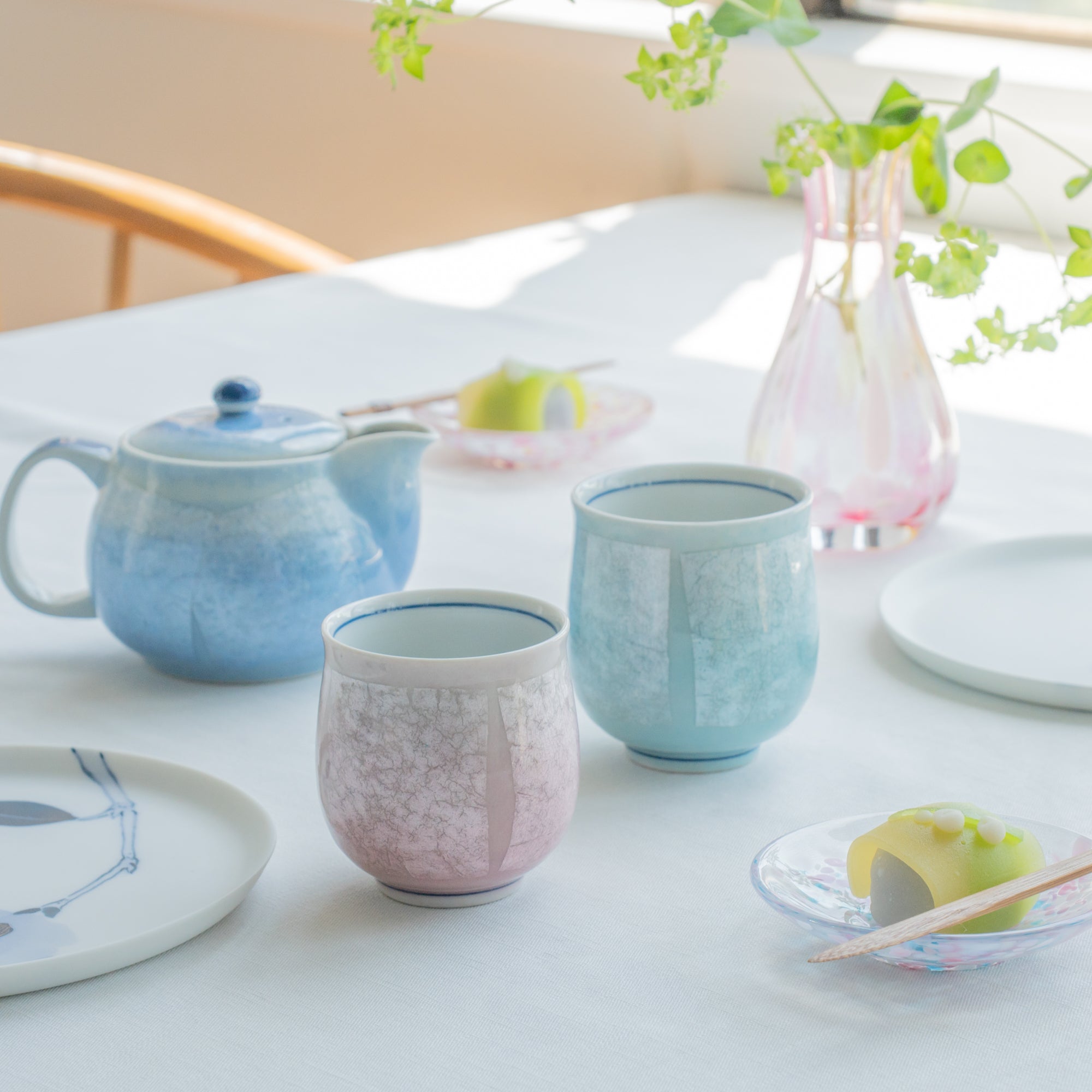Ginsai Dreifarbiges japanisches Teeservice