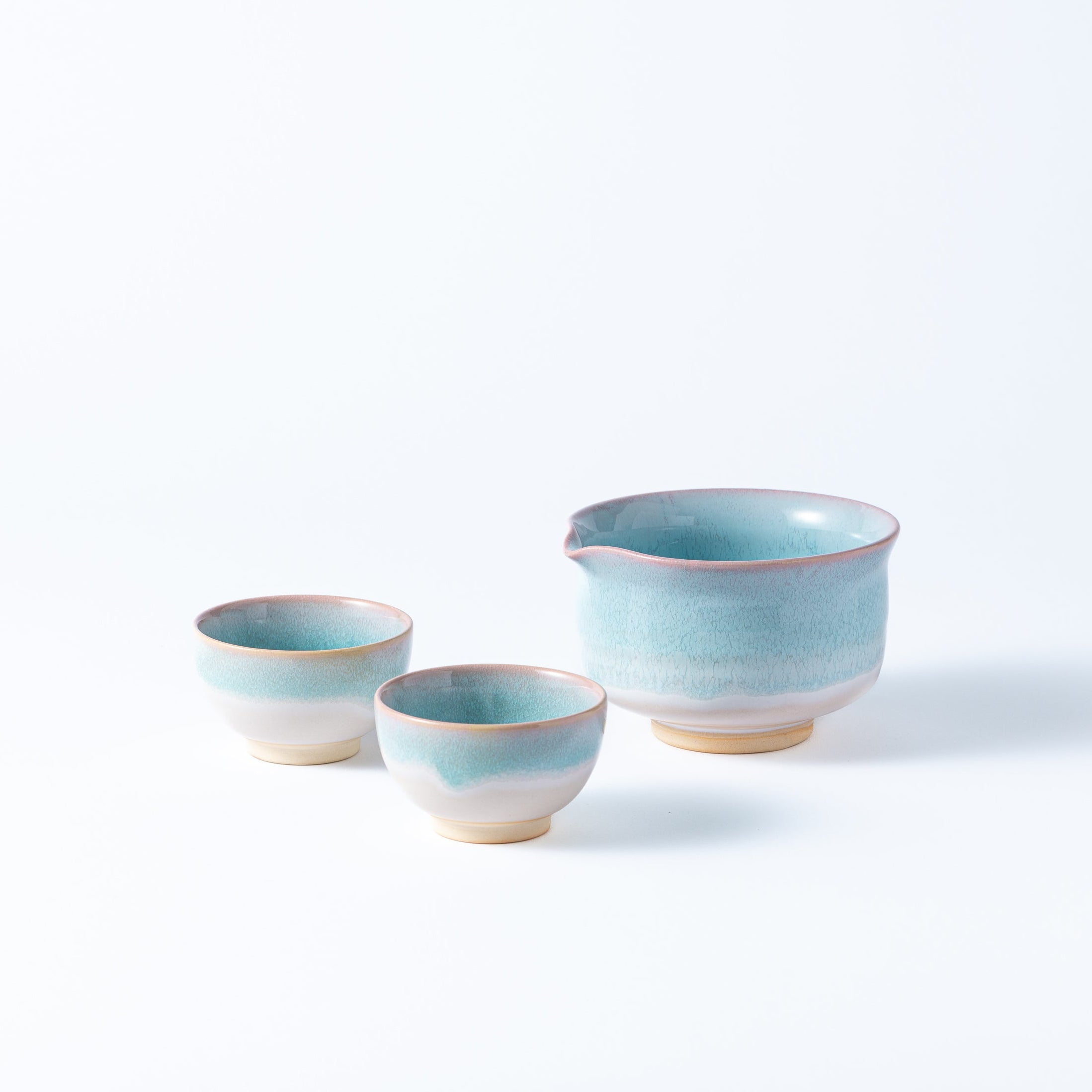 Blue Gradient Matcha Tea Set