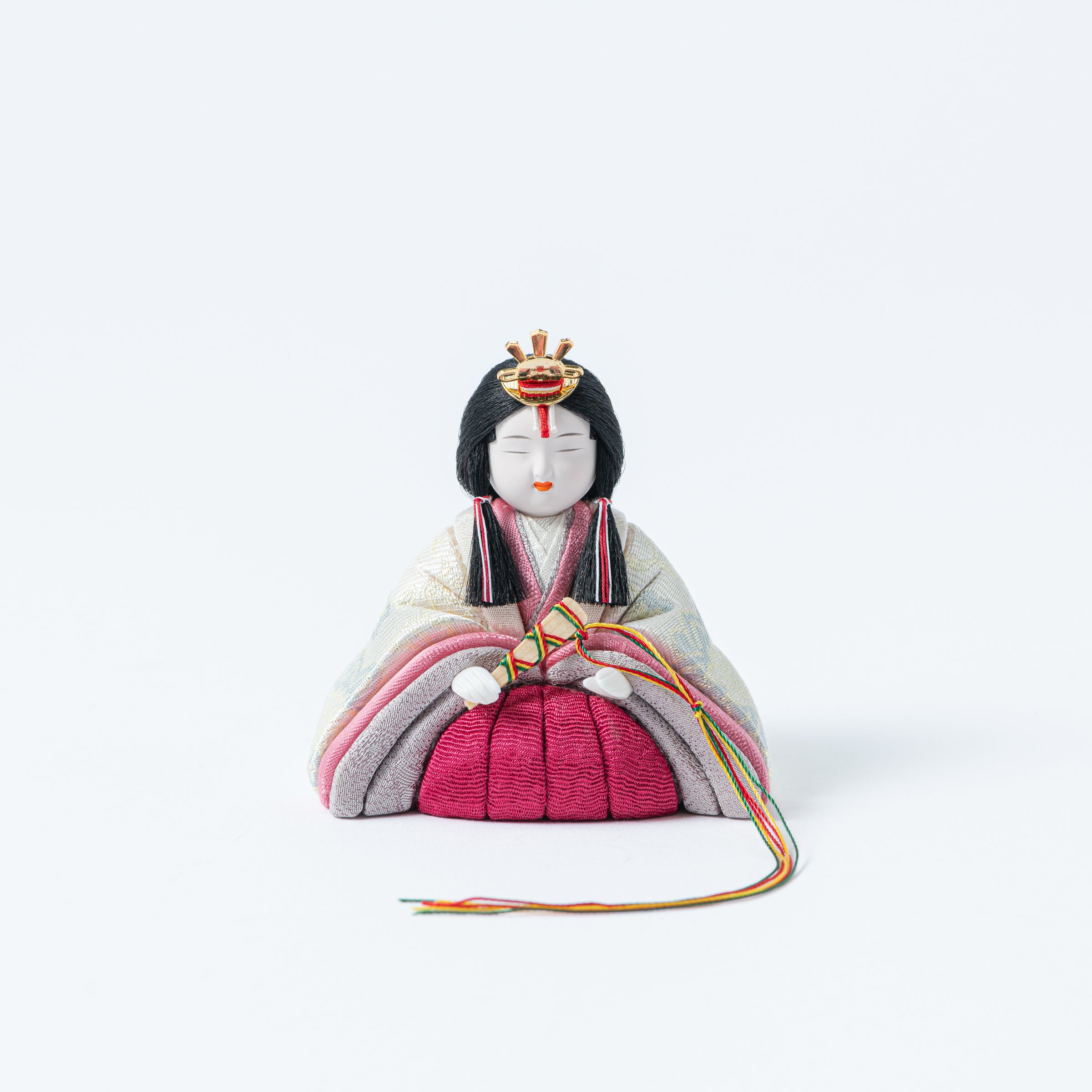 Peony Arabesque Hina Dolls with Golden Folding Screen