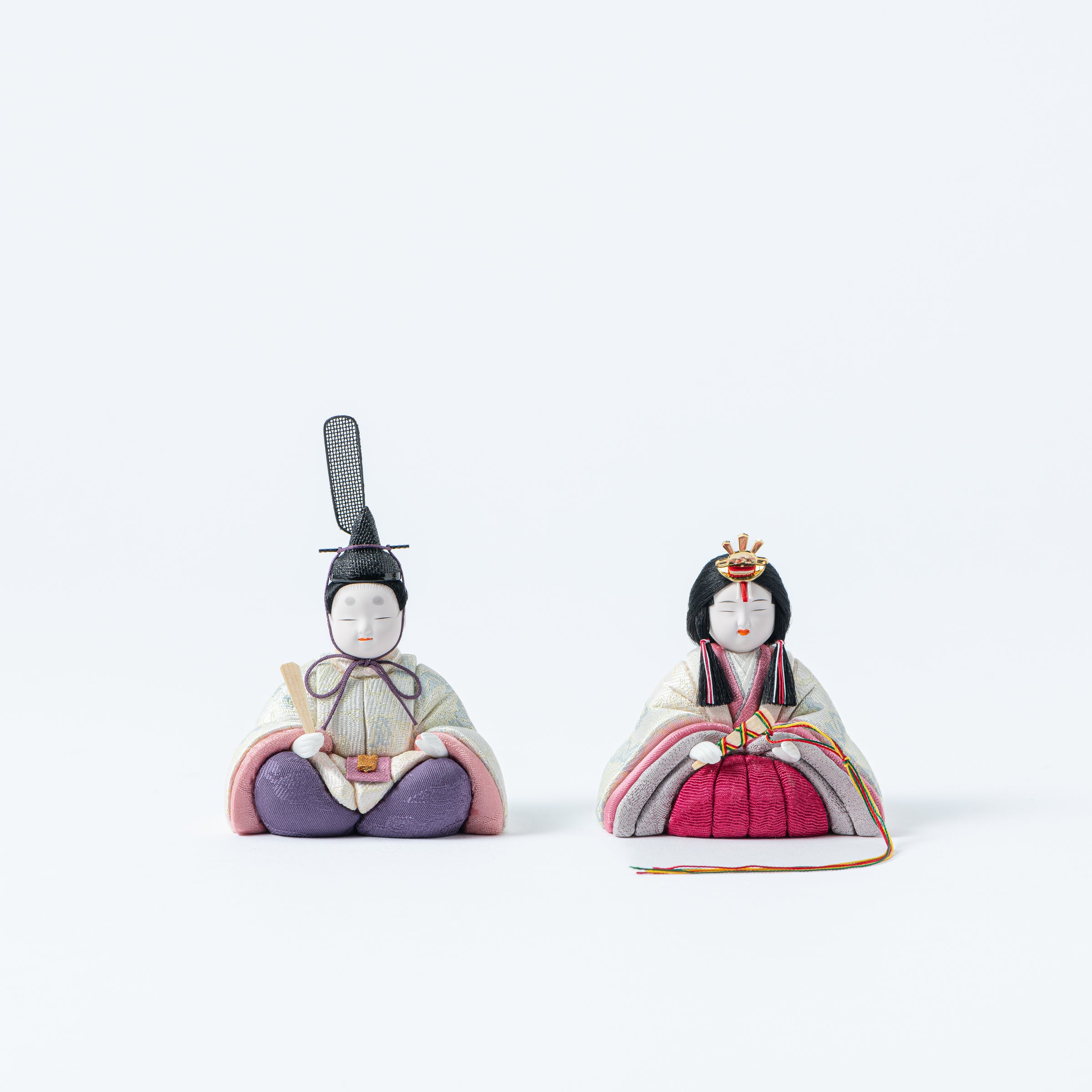 Peony Arabesque Hina Dolls with Golden Folding Screen