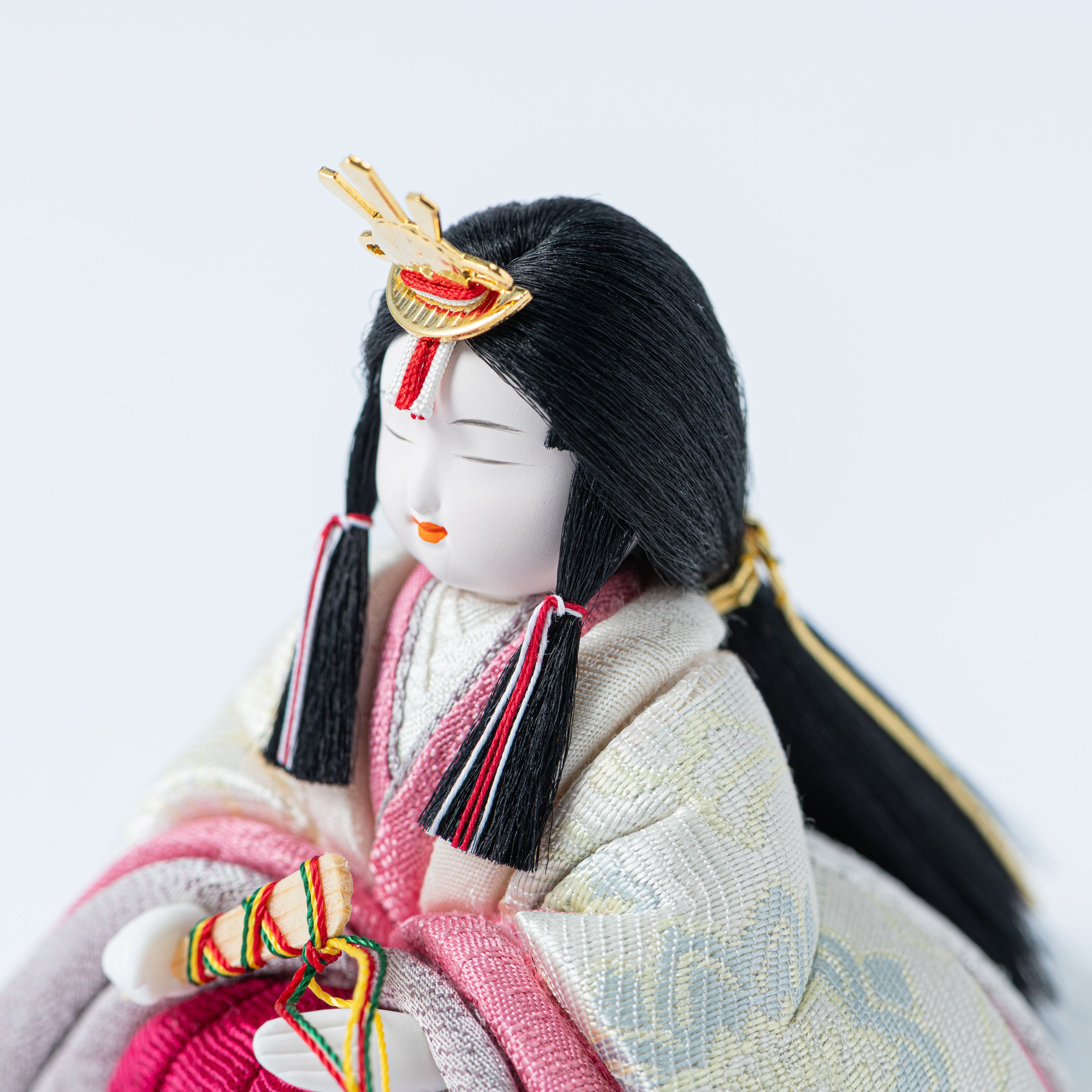 Peony Arabesque Hina Dolls with Golden Folding Screen