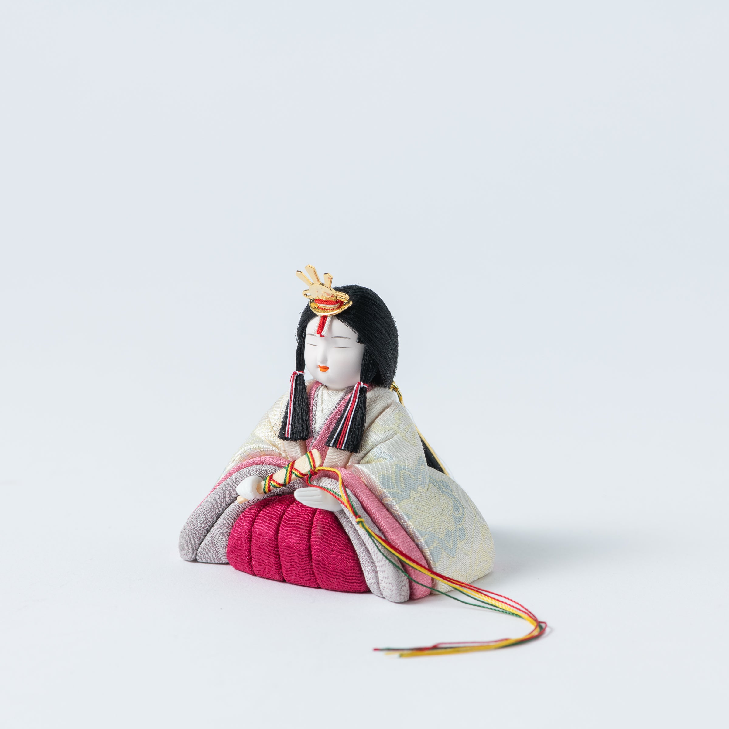 Peony Arabesque Hina Dolls with Golden Folding Screen
