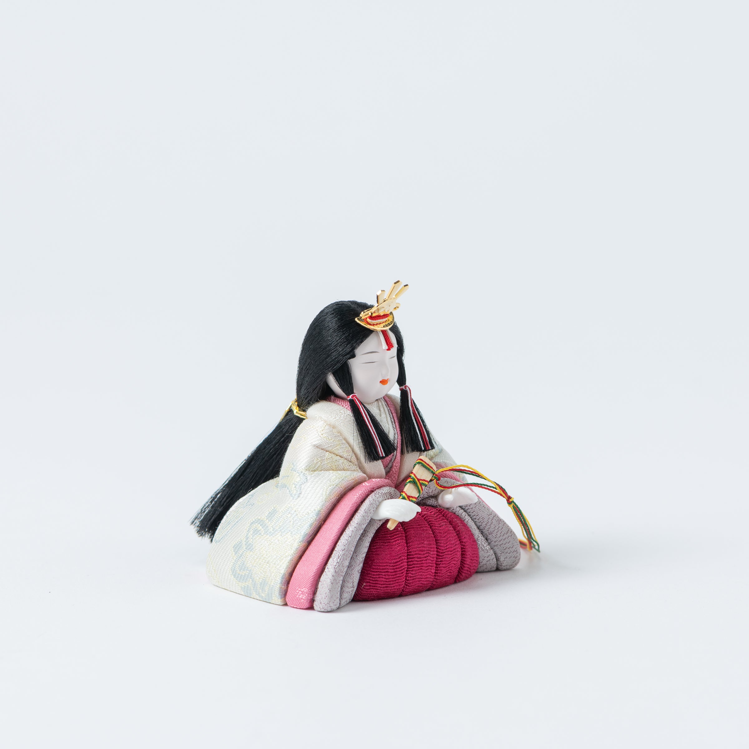Peony Arabesque Hina Dolls with Golden Folding Screen