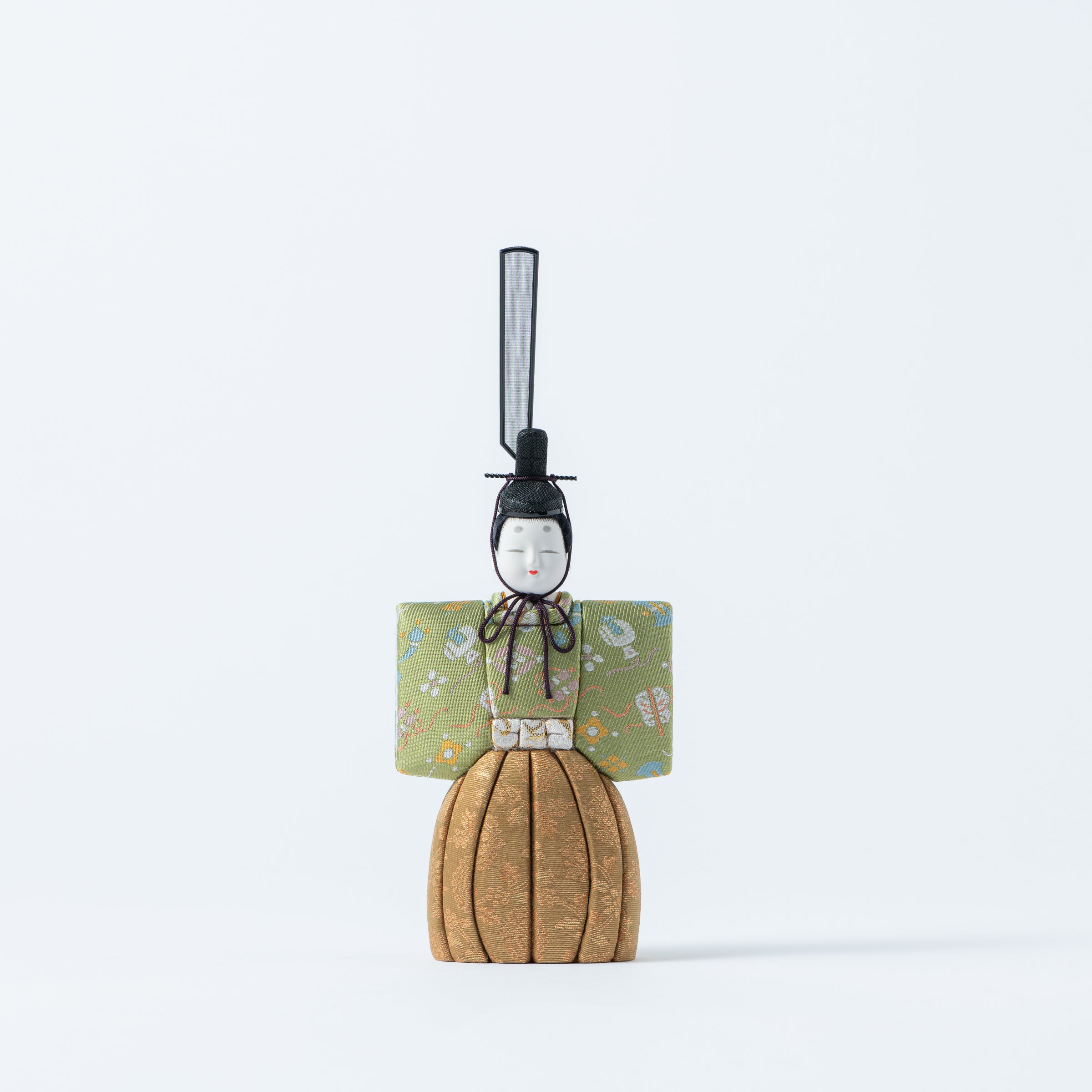 Standing Hina Dolls with Maki-e Plum Blossom Screen