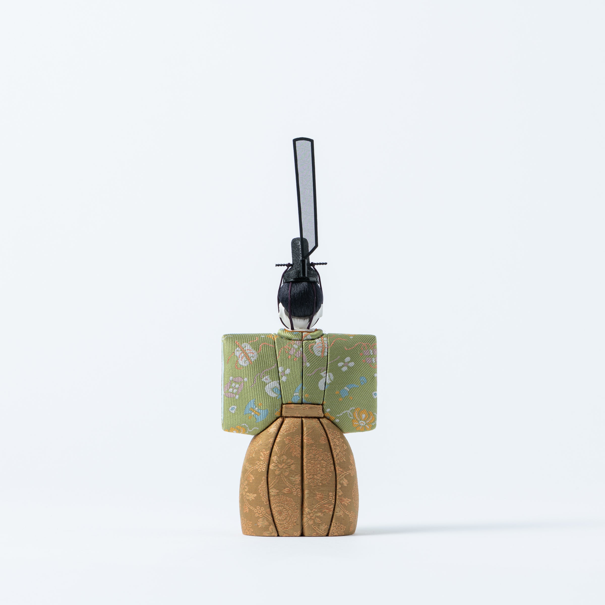 Standing Hina Dolls with Maki-e Plum Blossom Screen