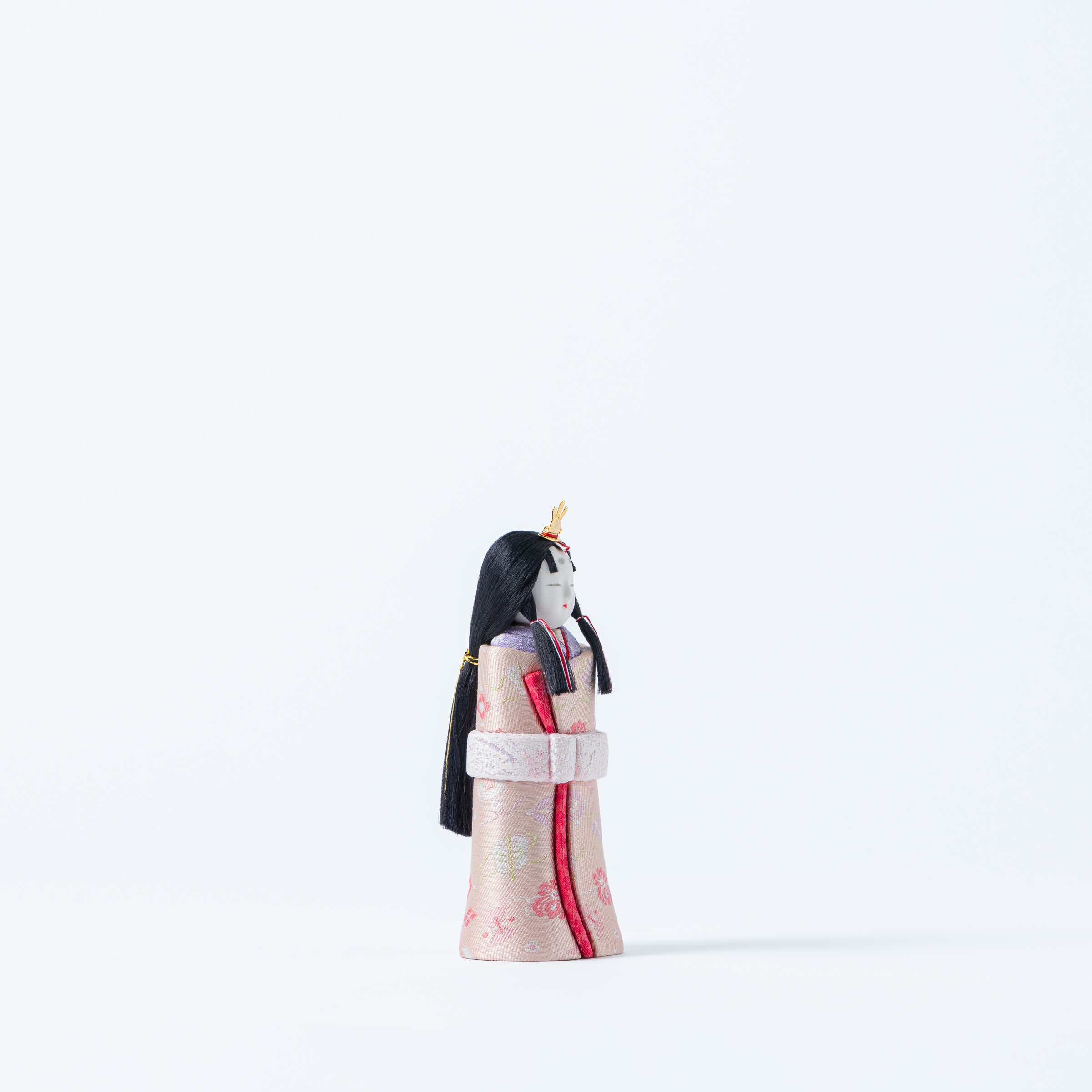 Standing Hina Dolls with Maki-e Plum Blossom Screen