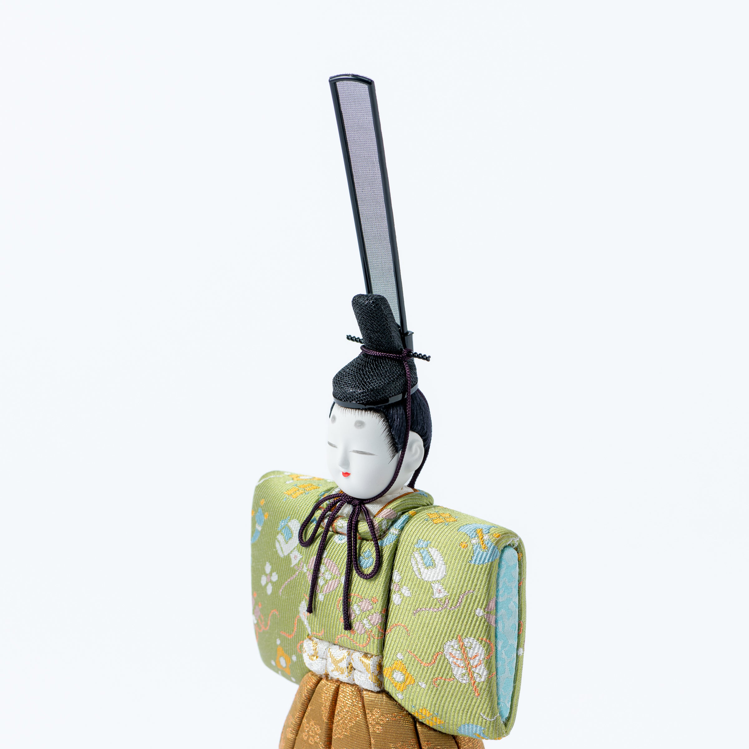 Standing Hina Dolls with Maki-e Plum Blossom Screen