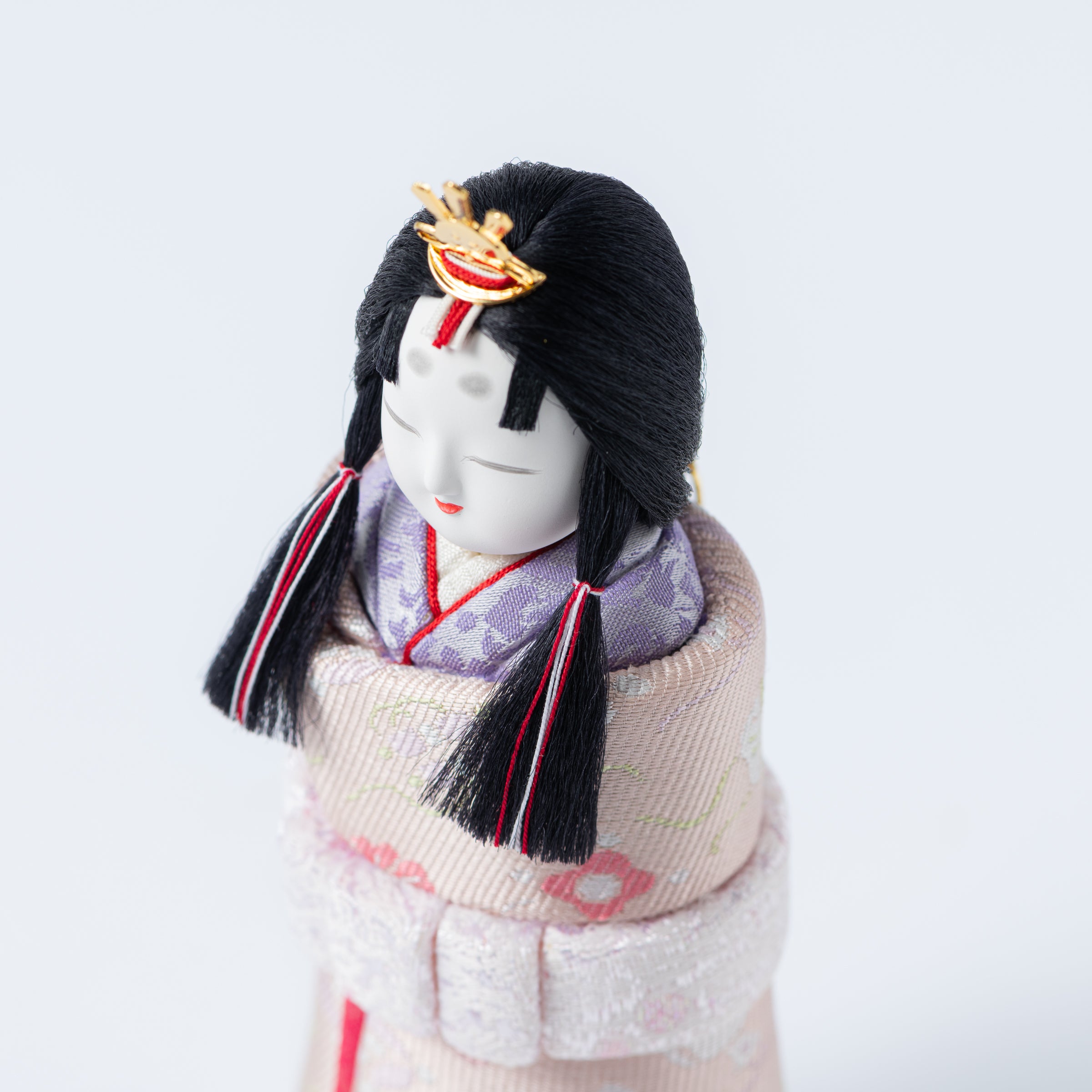 Standing Hina Dolls with Maki-e Plum Blossom Screen