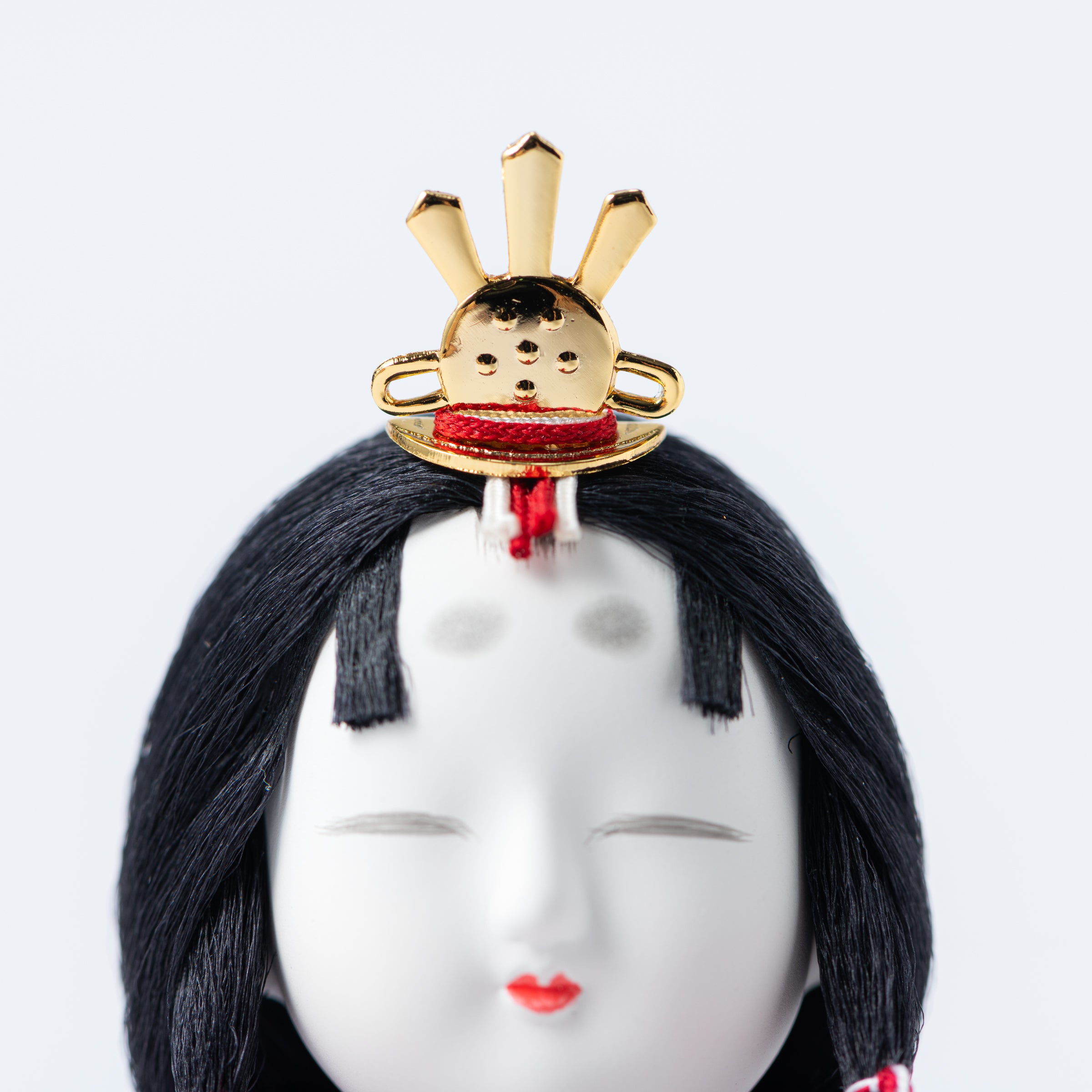 Standing Hina Dolls with Maki-e Plum Blossom Screen