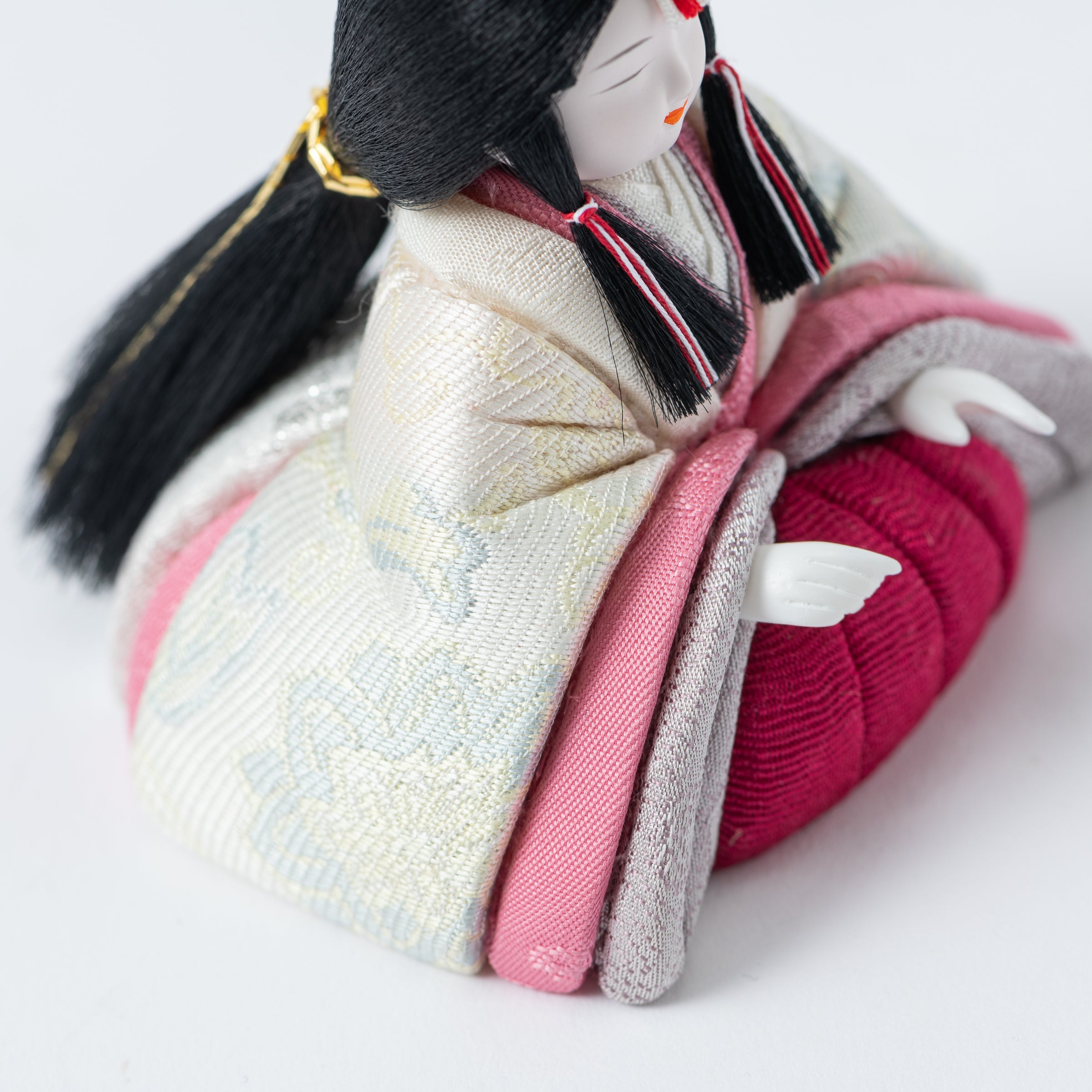 Peony Arabesque Hina Dolls with Golden Folding Screen