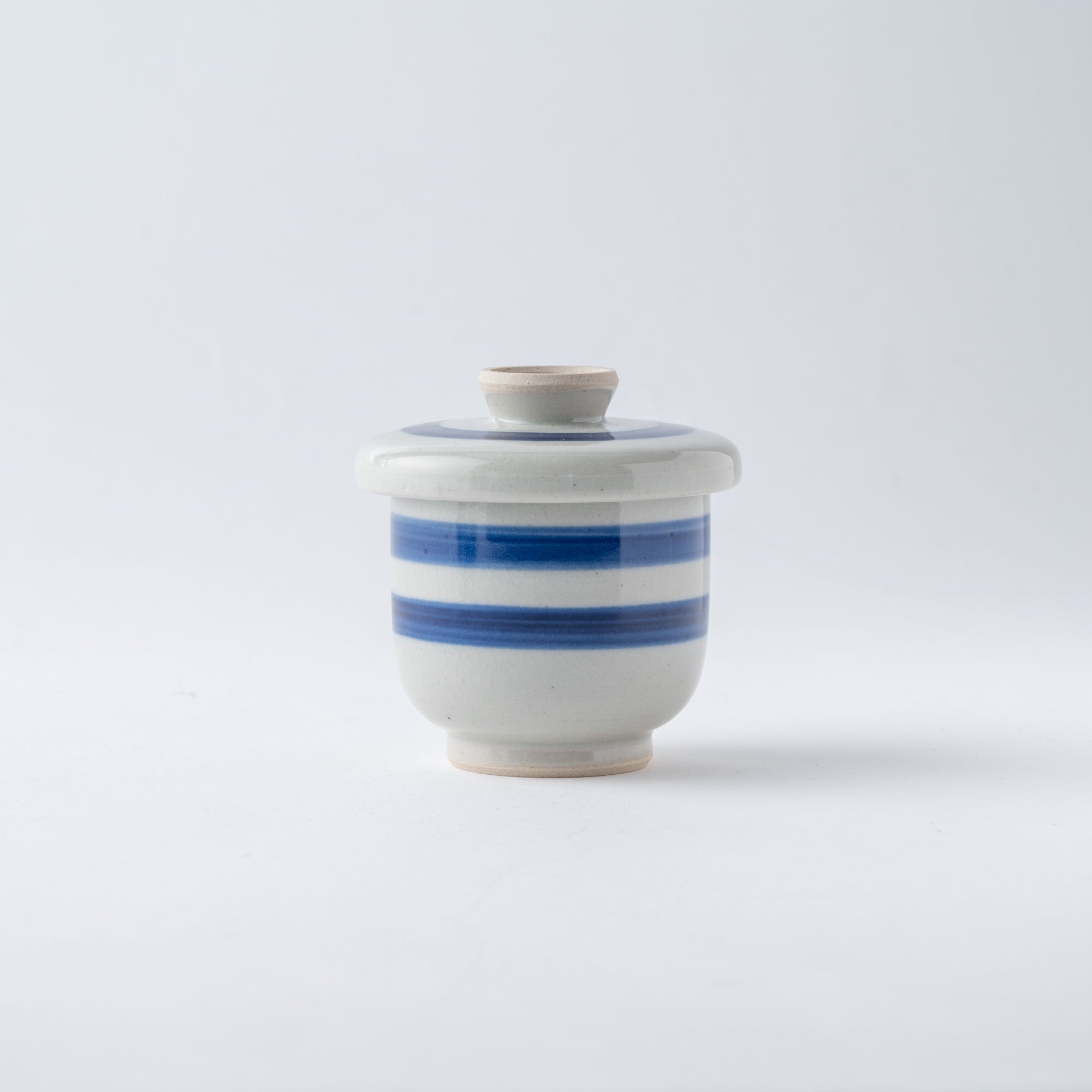 Blaue Pinselstrich-Chawanmushi-Schale