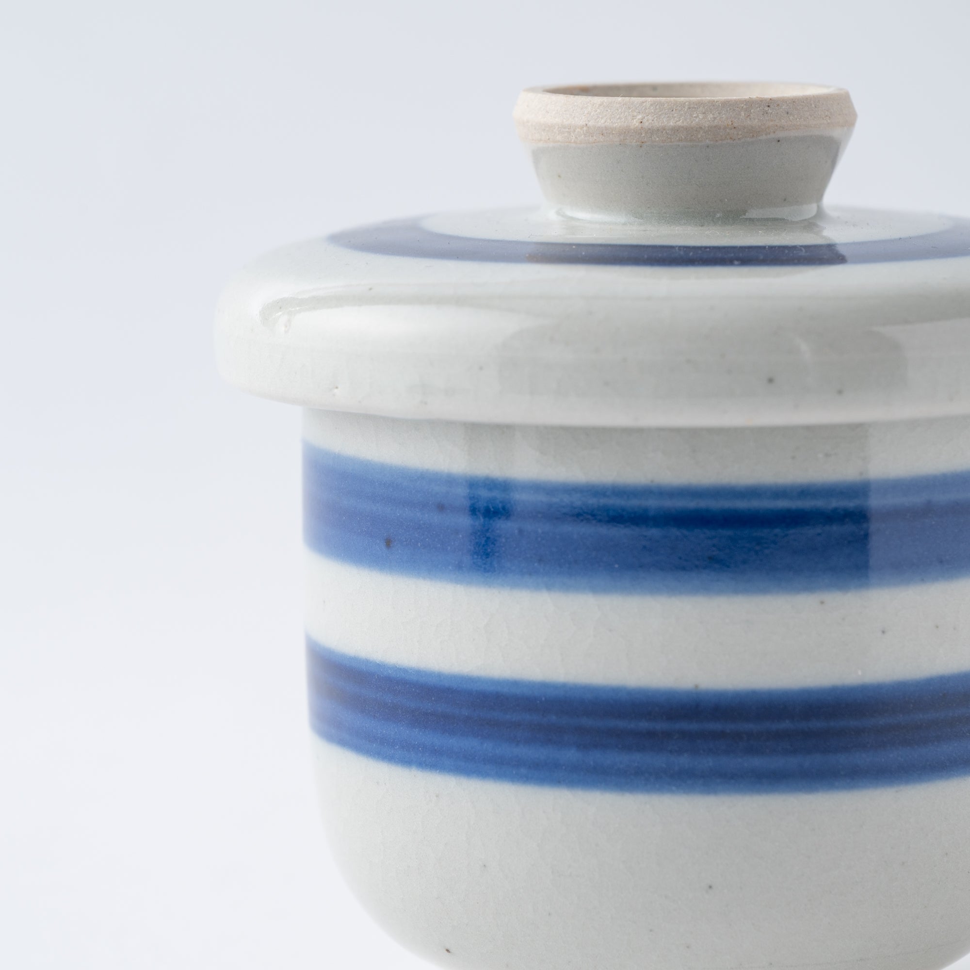 Blaue Pinselstrich-Chawanmushi-Schale