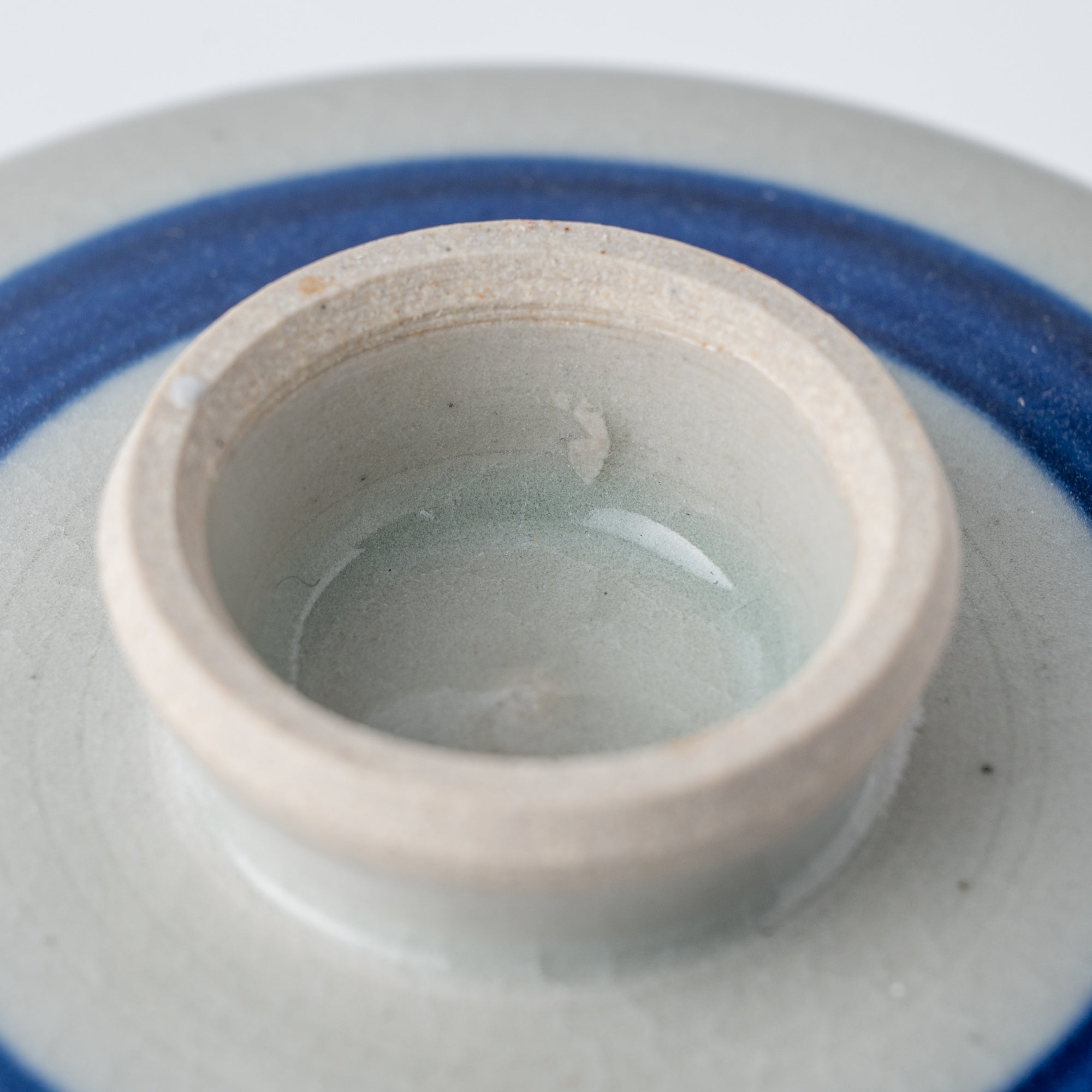 Blaue Pinselstrich-Chawanmushi-Schale