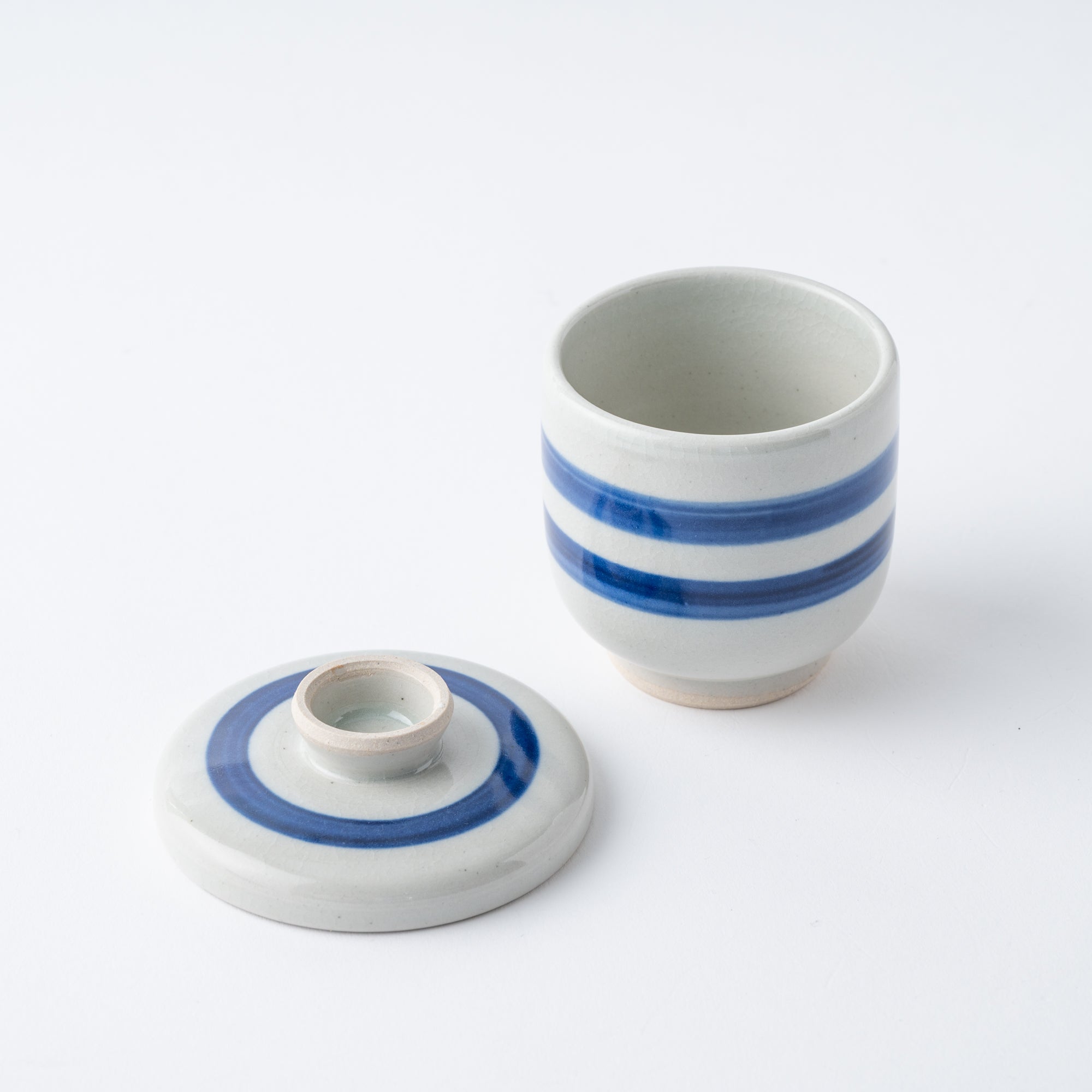 Blaue Pinselstrich-Chawanmushi-Schale