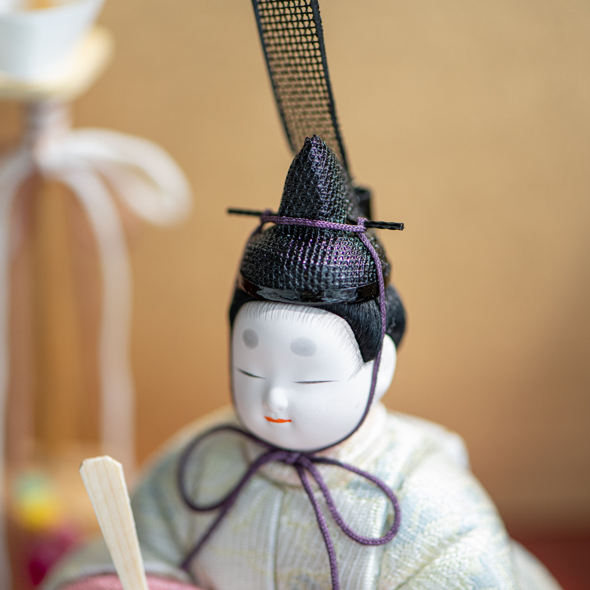 Peony Arabesque Hina Dolls with Golden Folding Screen