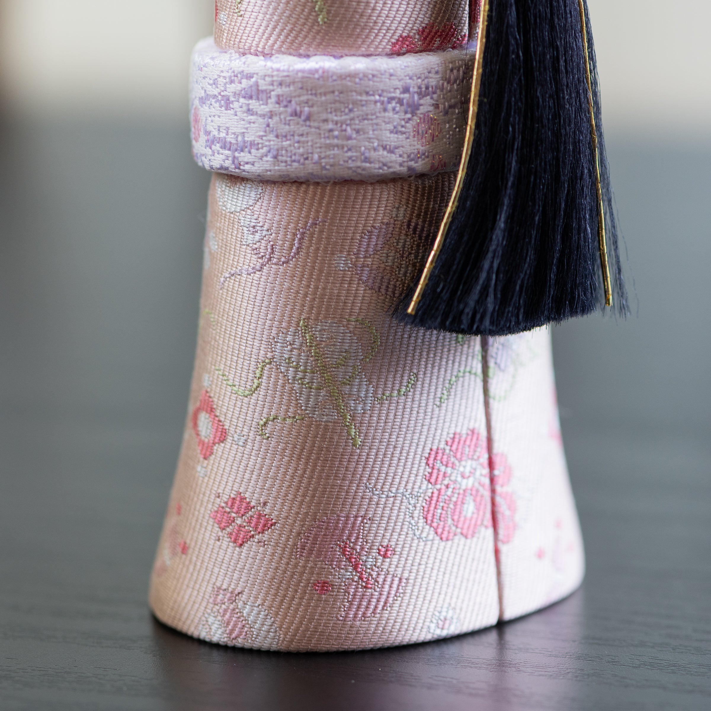 Standing Hina Dolls with Maki-e Plum Blossom Screen