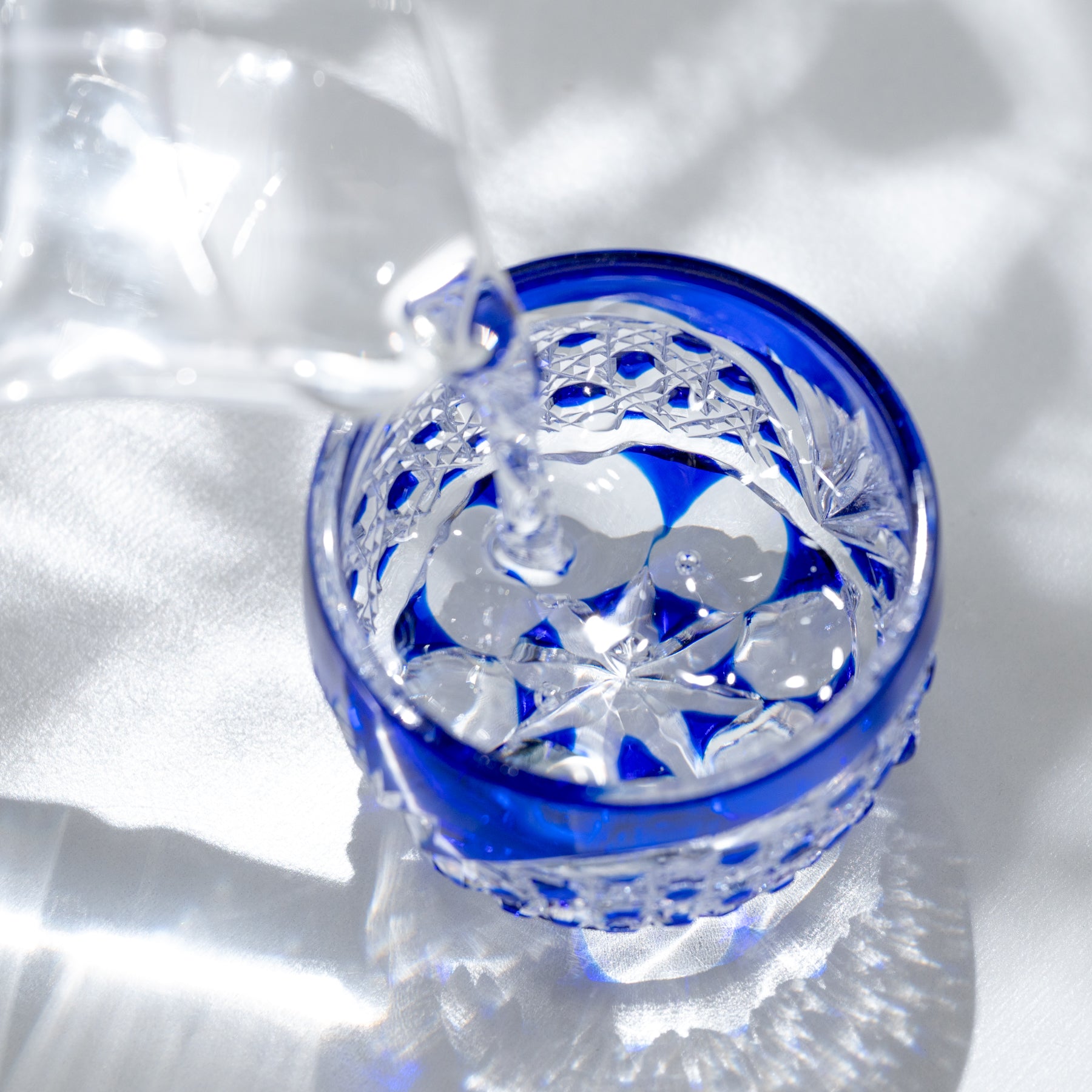 Lapis Lazuli Crystal Guinomi Sake Cup