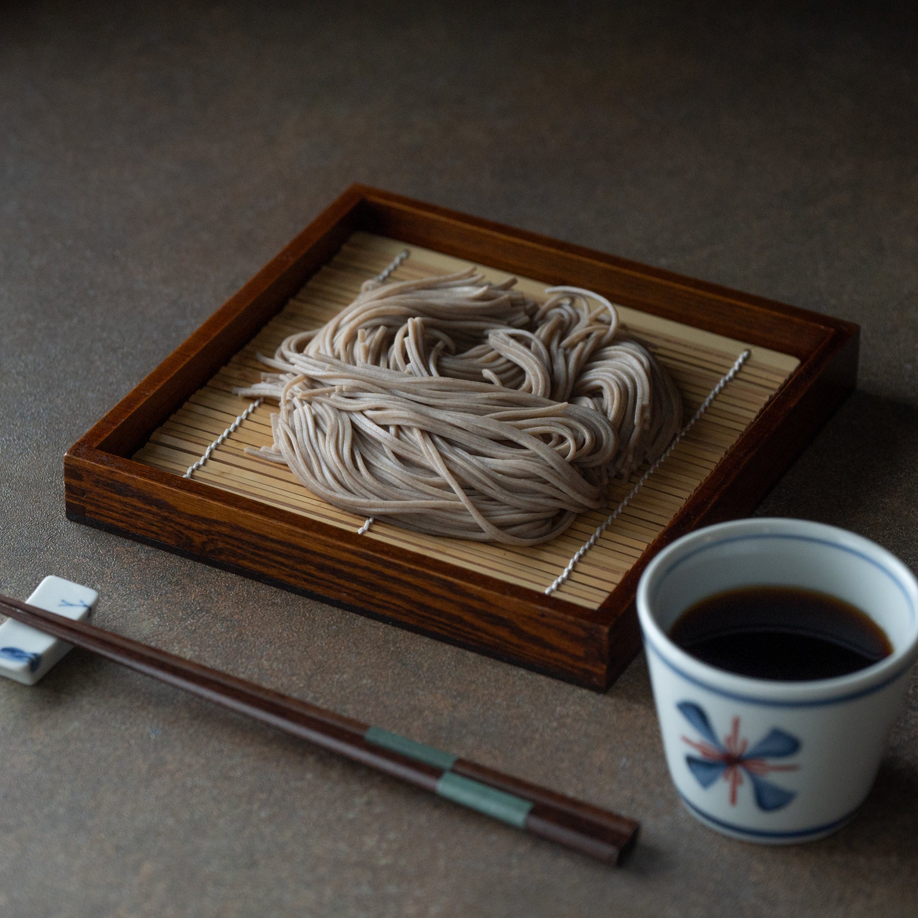 Square High-Rimmed Japanese Soba Tray
