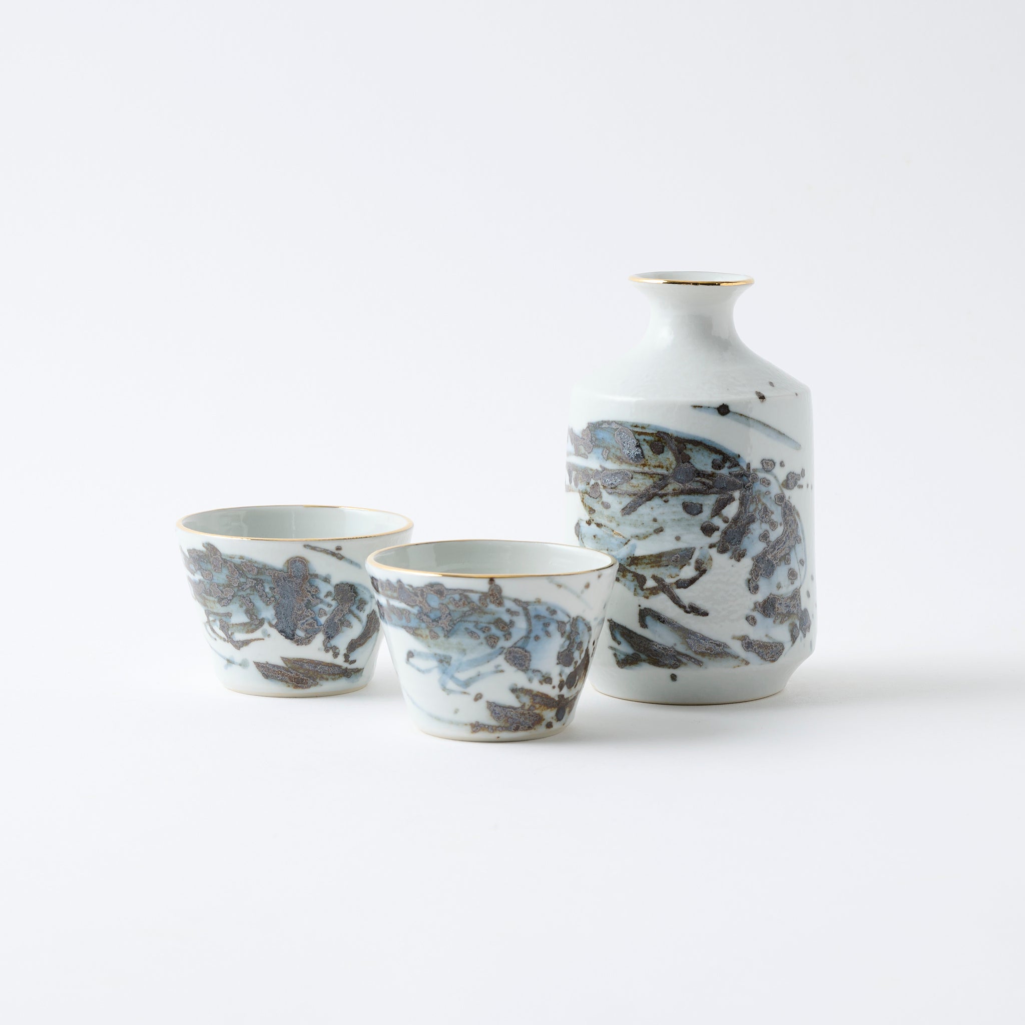 Sake-Set „Meerestiere in Blau"
