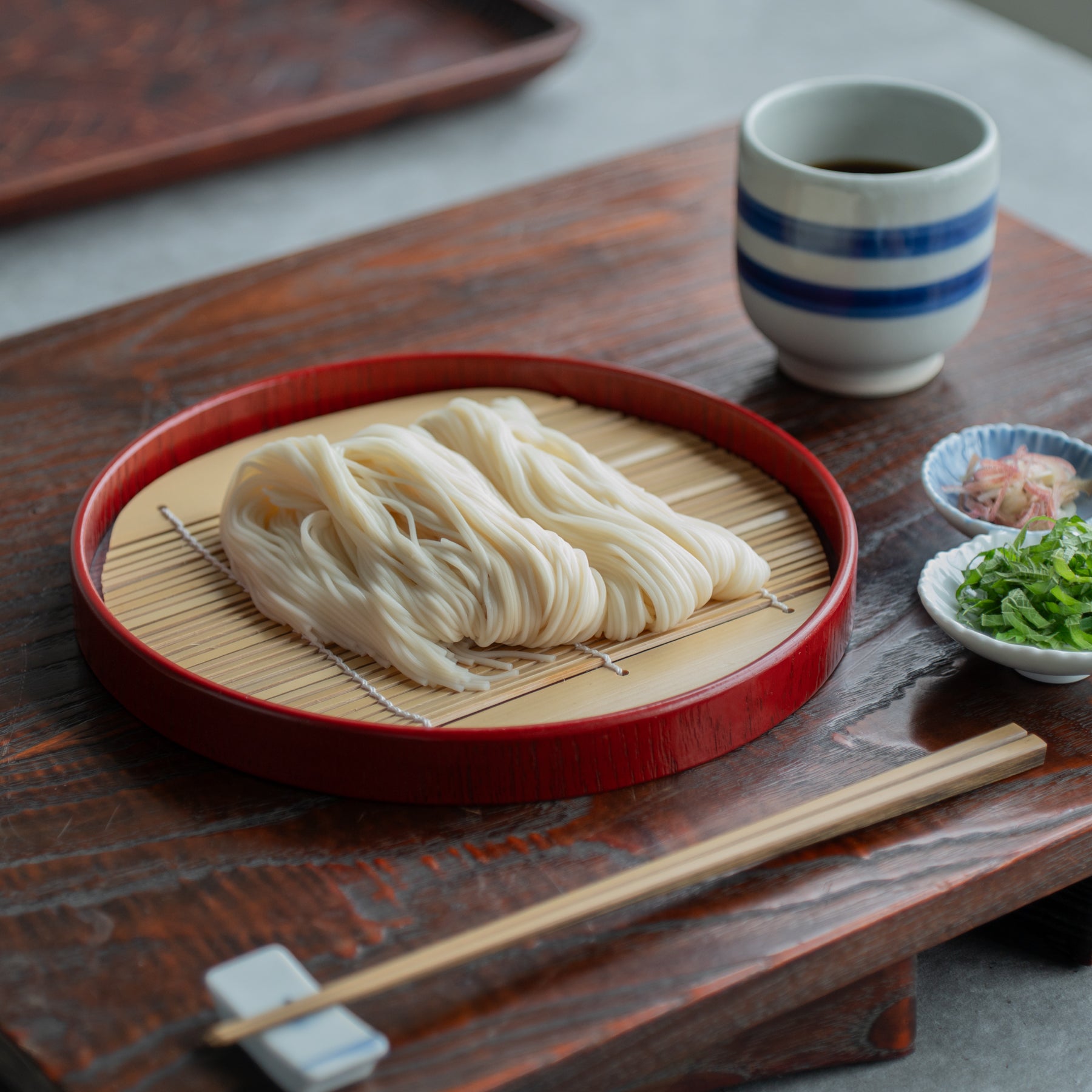Round Japanese Soba Tray