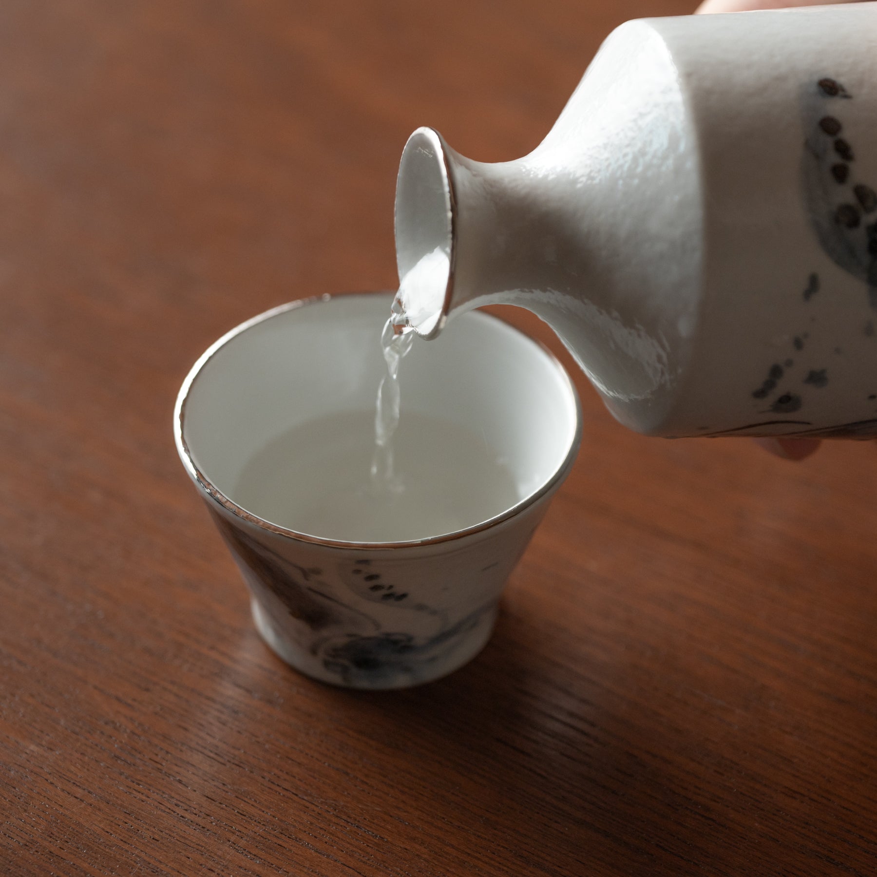Sake-Set „Meerestiere in Blau"