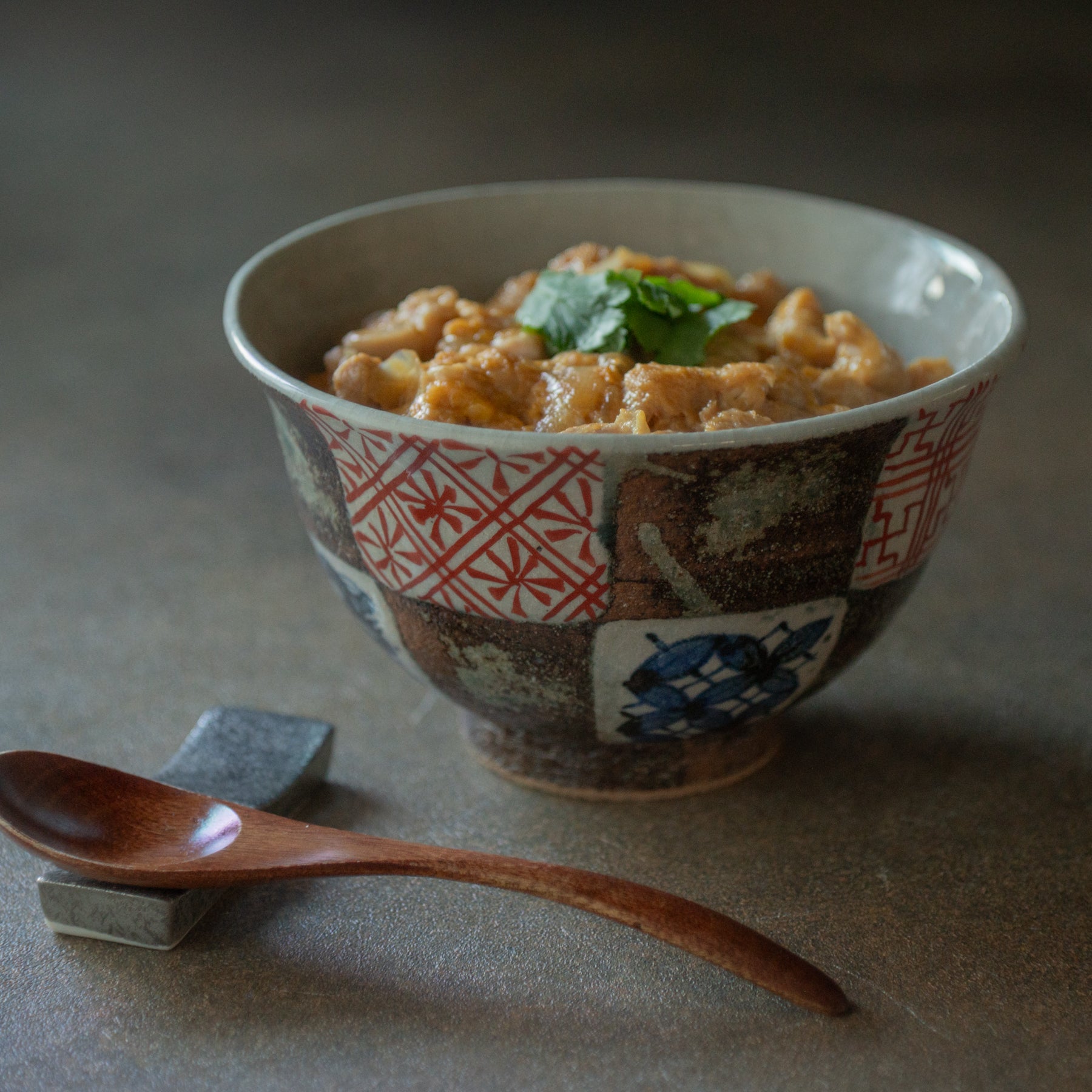 Donburi-Schüssel mit Karomuster, 15,7 cm