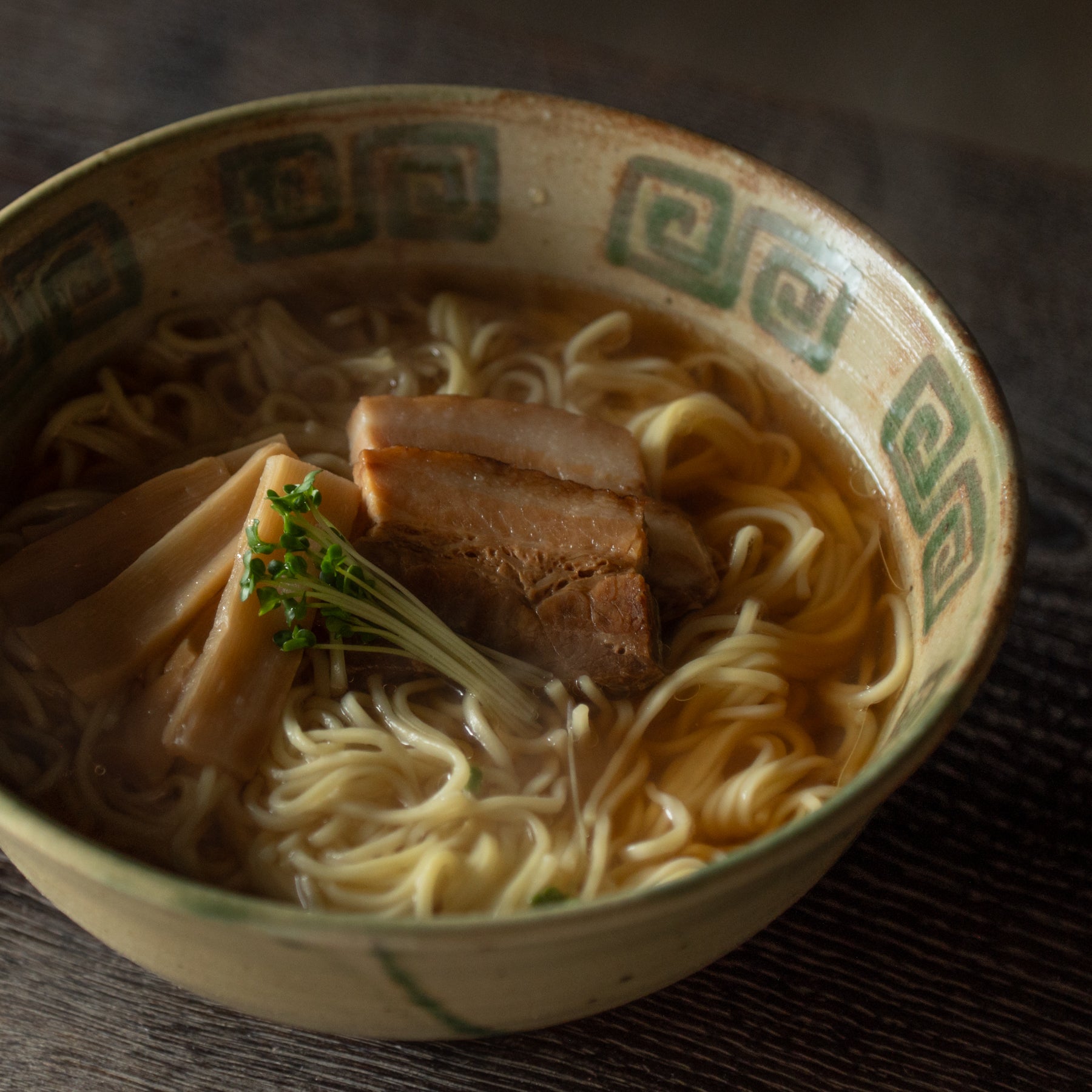 Muted Thunder Pattern Ramen Bowl 7.7 in
