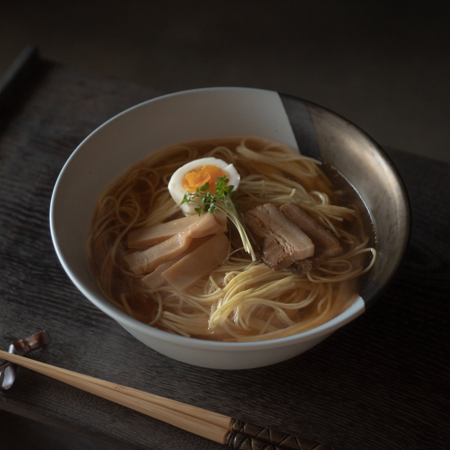 Bronze Luster with Matte Cream Ramen Bowl 8.9 IN