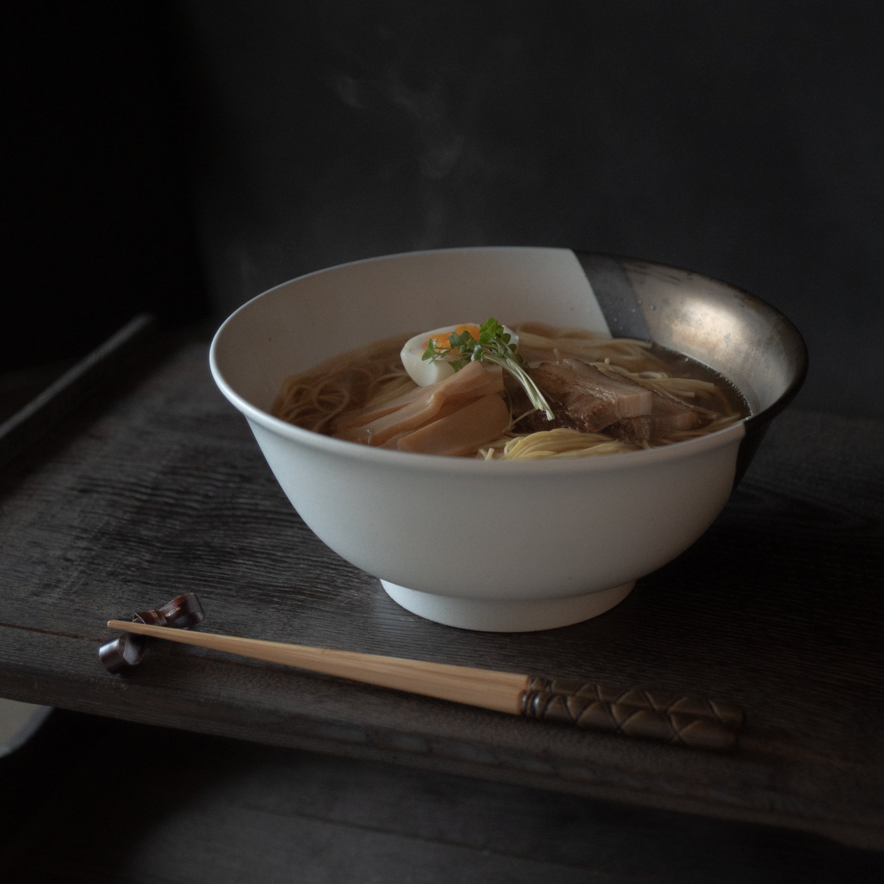 Bronze Luster with Matte Cream Ramen Bowl 8.9 IN