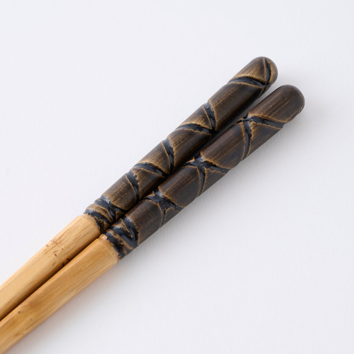 Baguettes épaisses à motif grain de bambou écaille de tortue