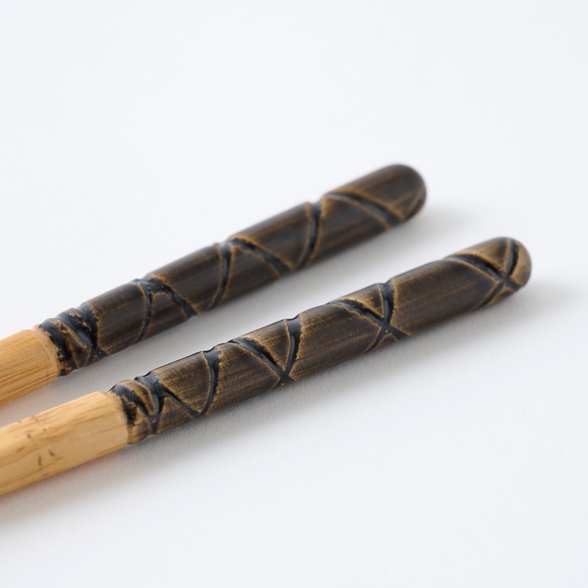 Baguettes épaisses à motif grain de bambou écaille de tortue